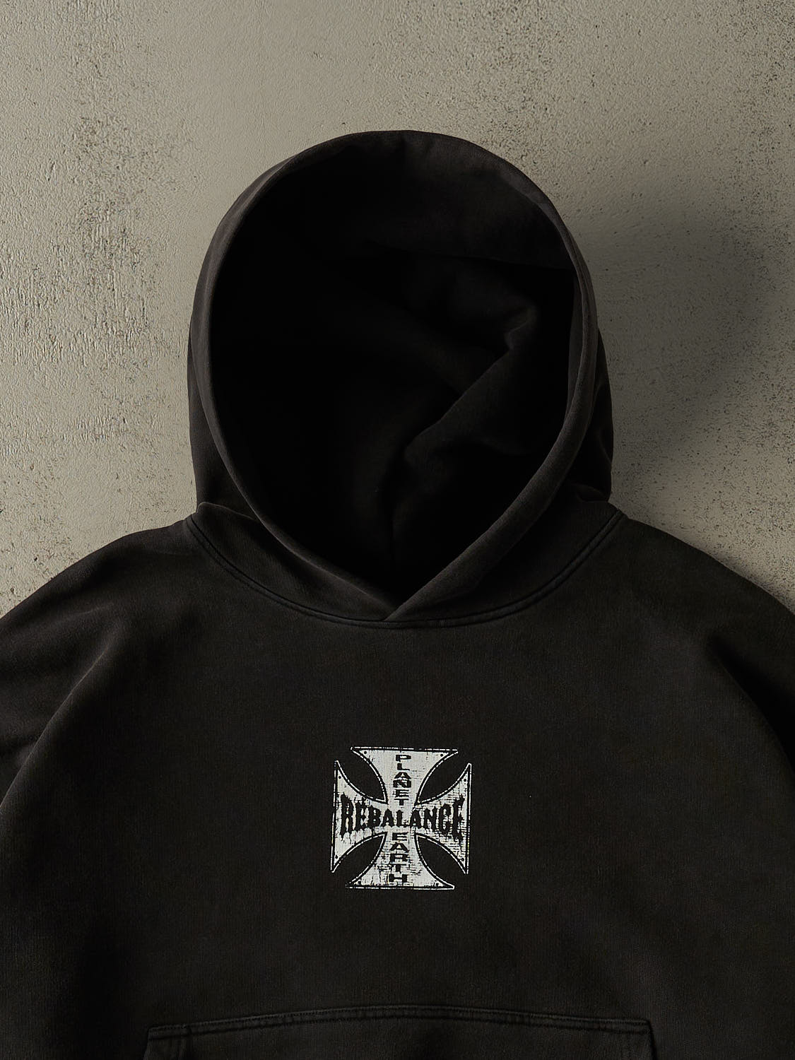 Rebalance The Earth Biker Hoodie - Jet Black
