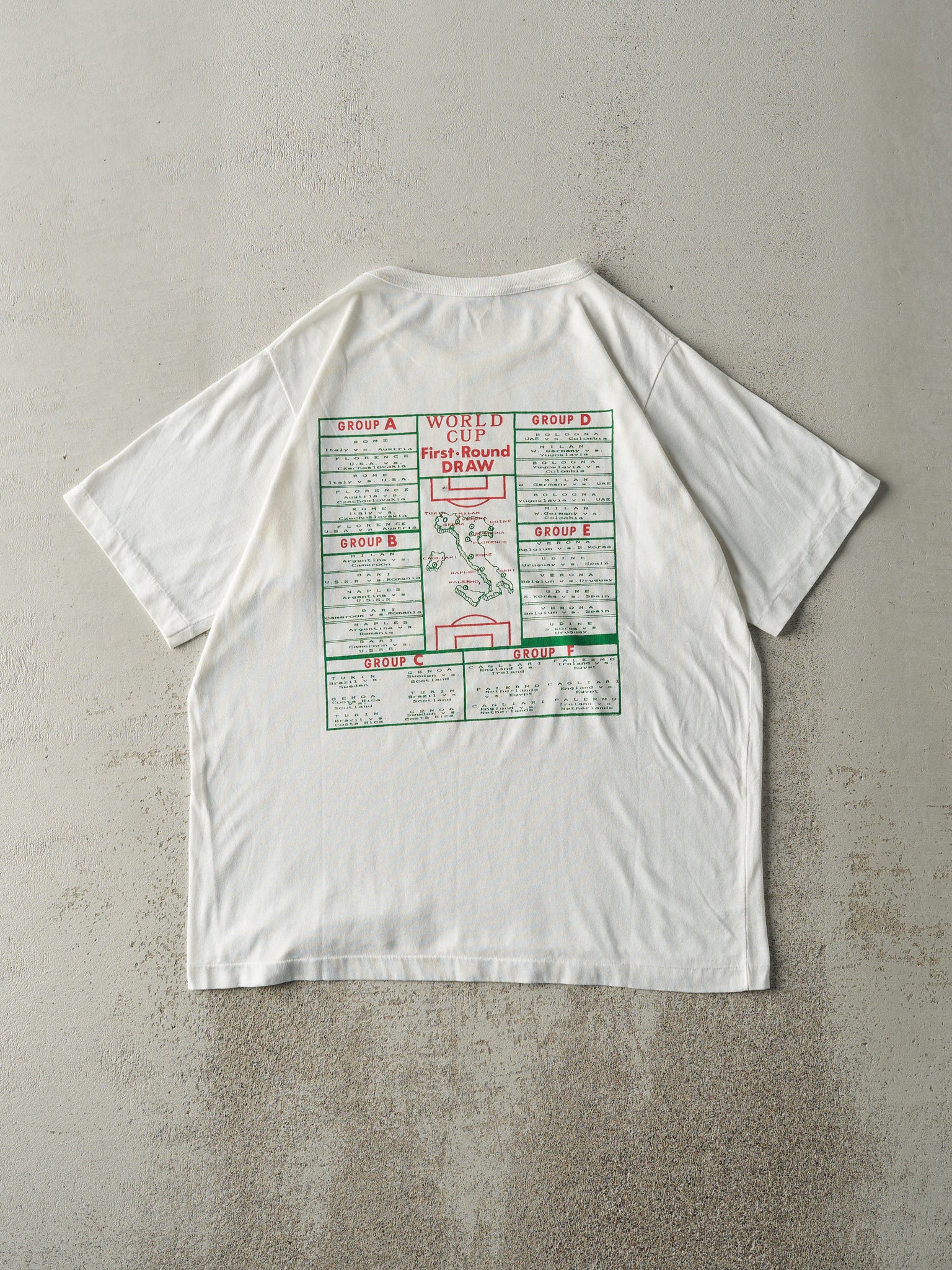 Vintage 90' White Italy World Cup Tee (M/L)