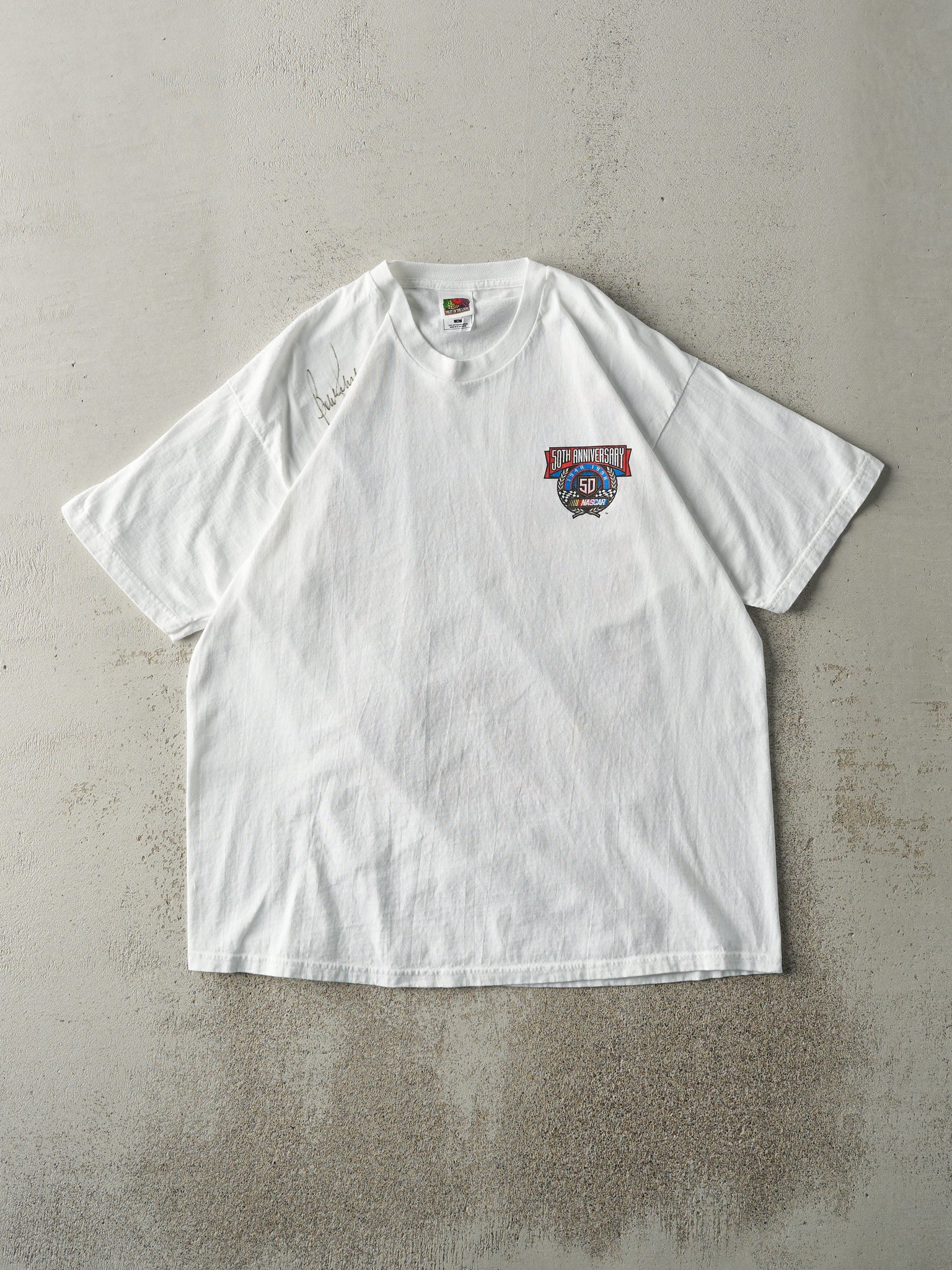 Vintage 98' White Nascar 50th Anniversary Tee (L)