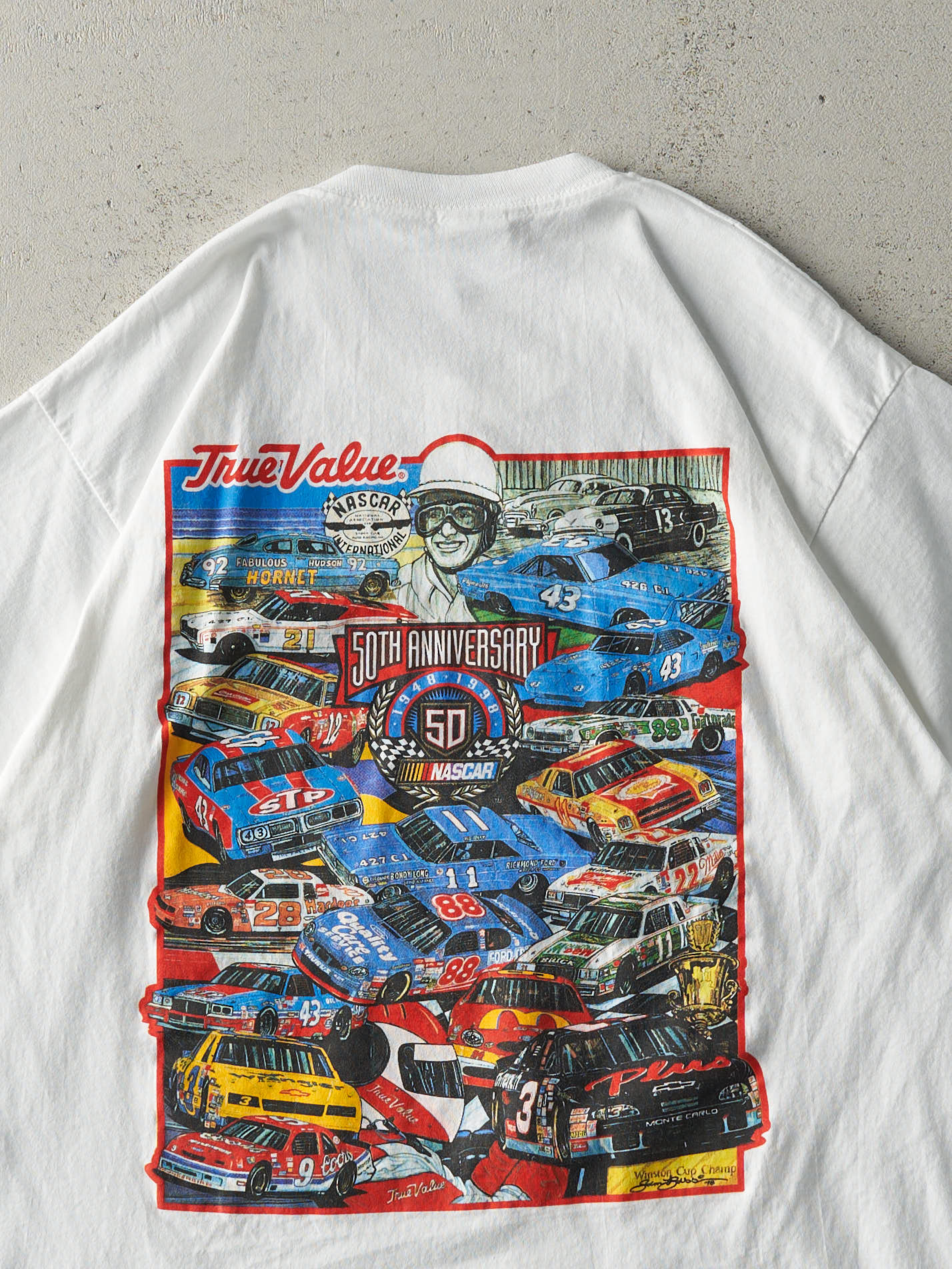 Vintage 98' White Nascar 50th Anniversary Tee (L)