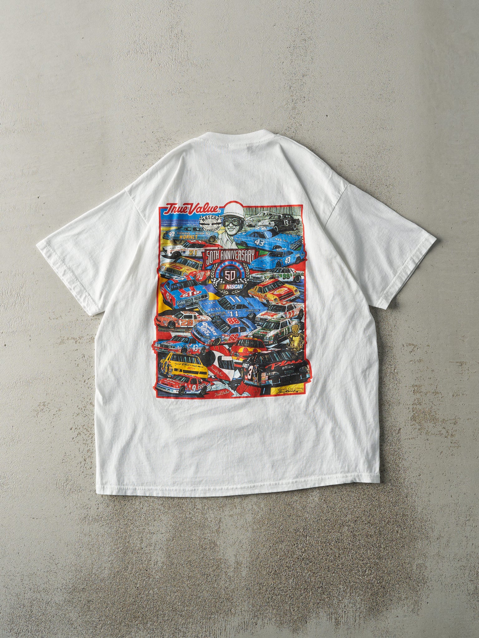 Vintage 98' White Nascar 50th Anniversary Tee (L)