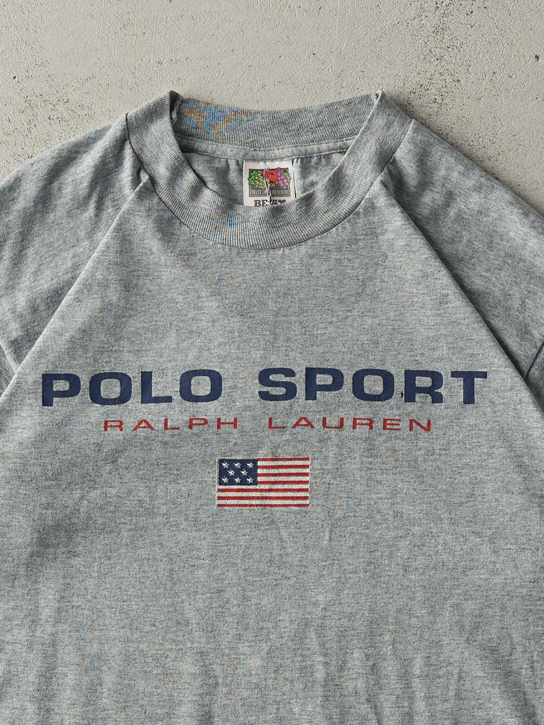 Vintage 90s Grey Polo Sport Ralph Lauren Bootleg Tee (M)