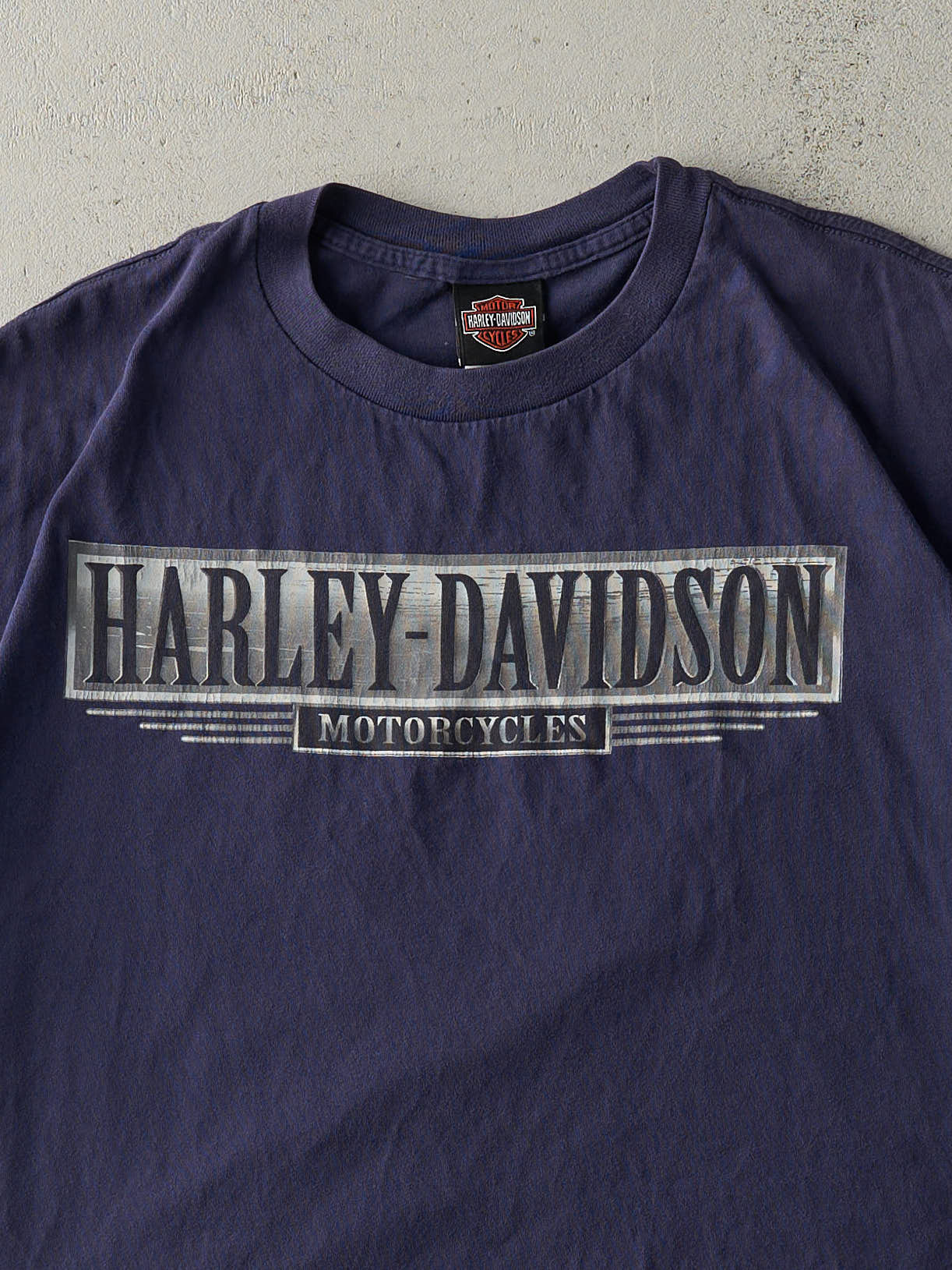 Vintage 02' Navy Blue Orlando Florida Harley Davidson Tee (XXL)