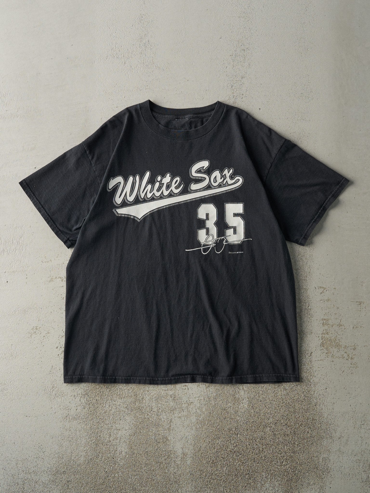 Vintage 04' Black Chicago White Sox Frank Thomas #35 Tee (L)