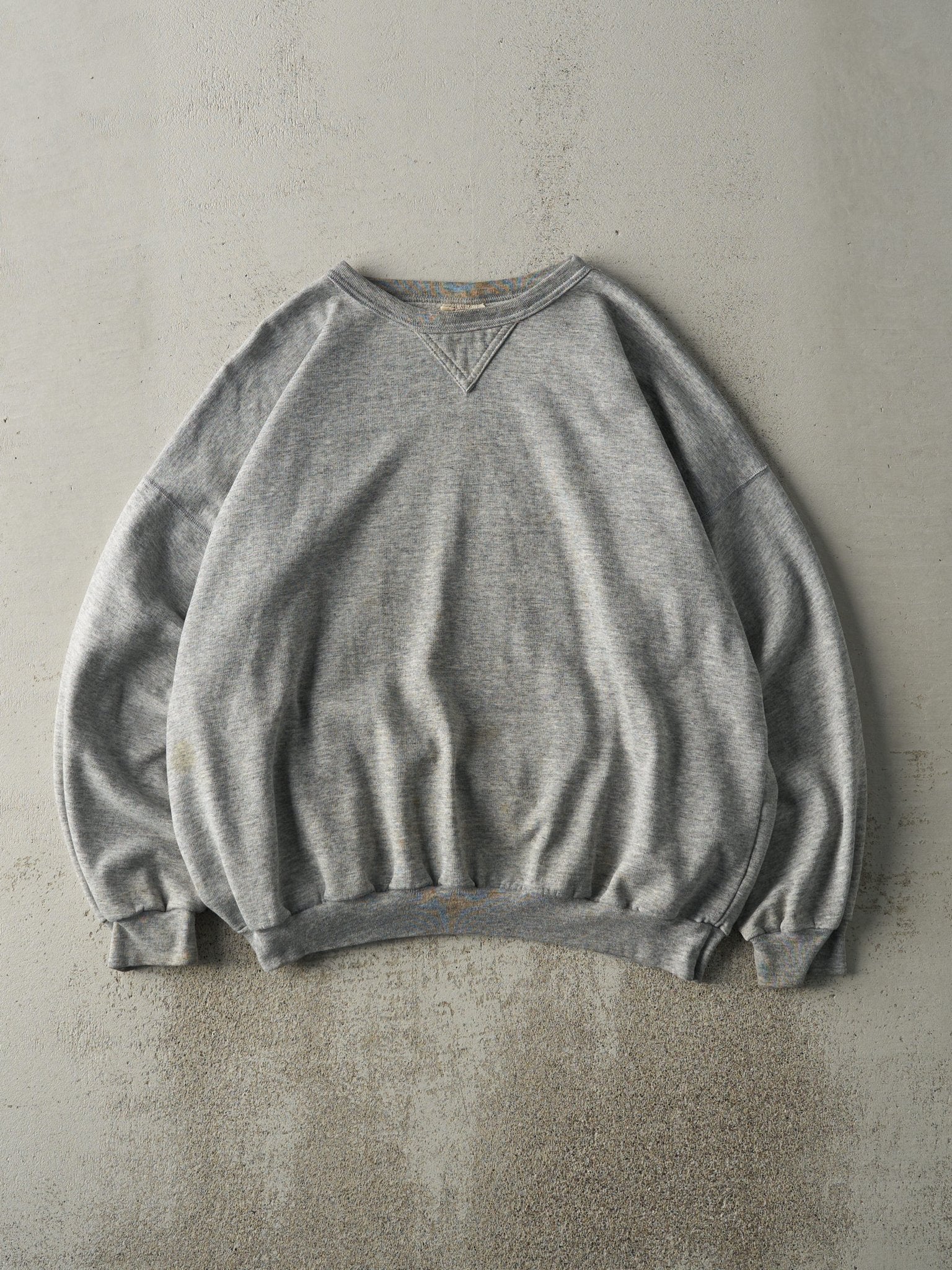 Vintage 90s Grey Blank Boxy Crewneck (L/XL)
