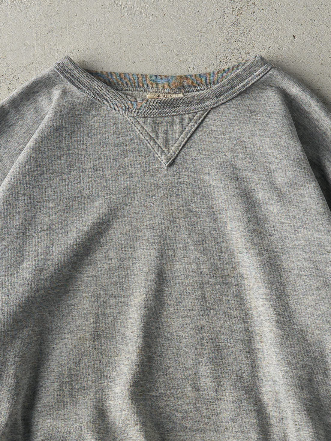 Vintage 90s Grey Blank Boxy Crewneck (L/XL)