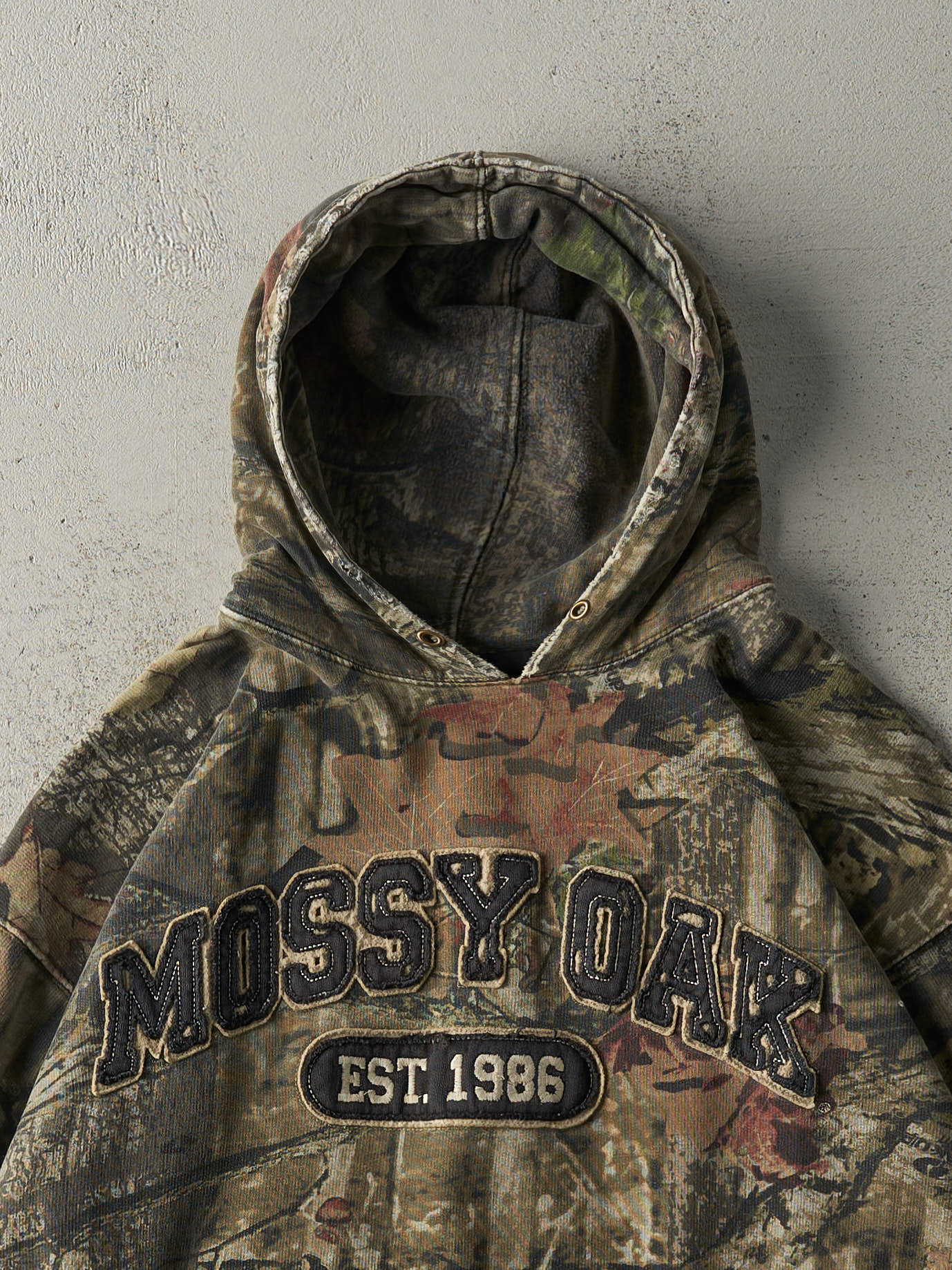 Vintage Y2K Camo Mossy Oak x Break Up Infinity Camo Hoodie (L)