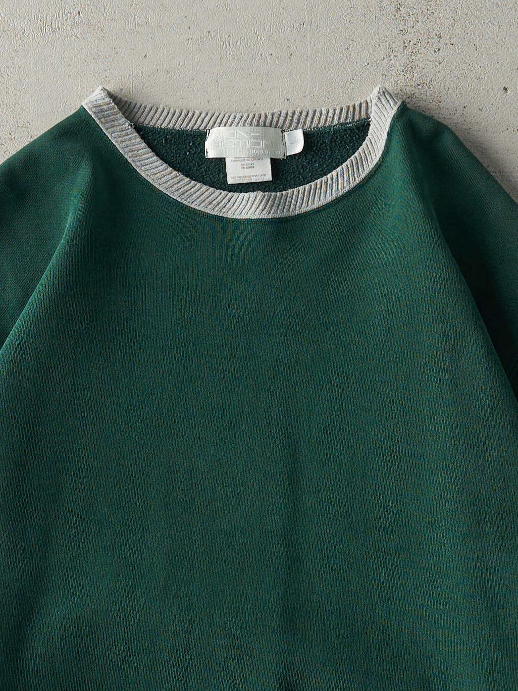 Vintage Y2K Green & Grey Blank Crewneck (L)