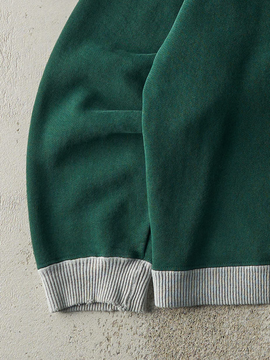 Vintage Y2K Green & Grey Blank Crewneck (L)