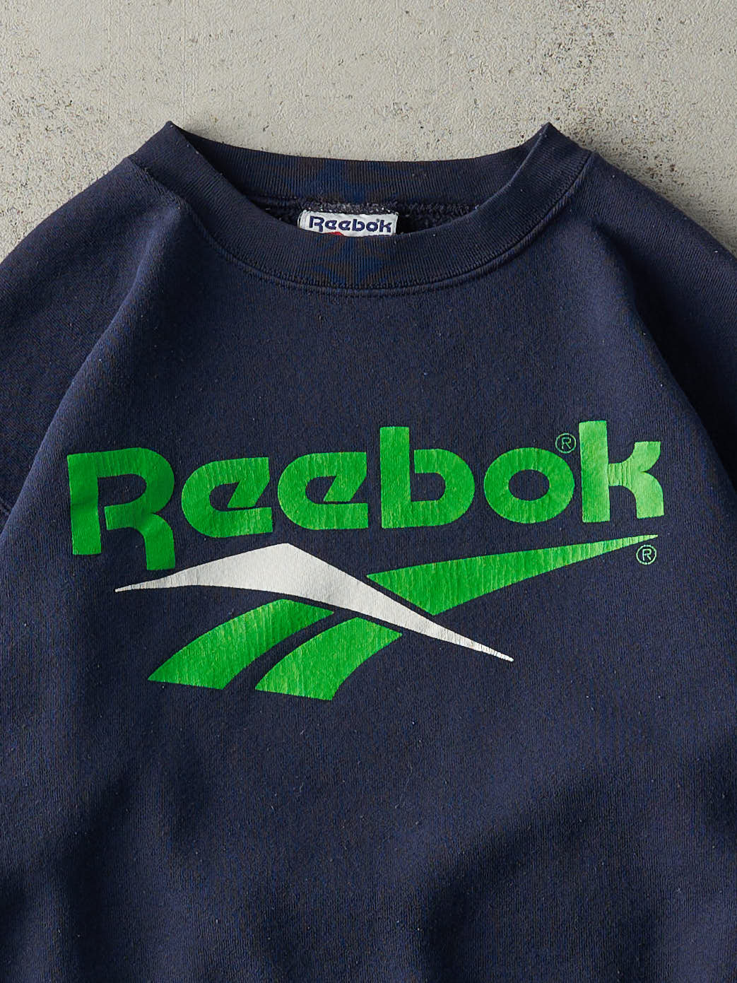 Vintage 90s Navy Blue Reebok Logo Crewneck (S/M)