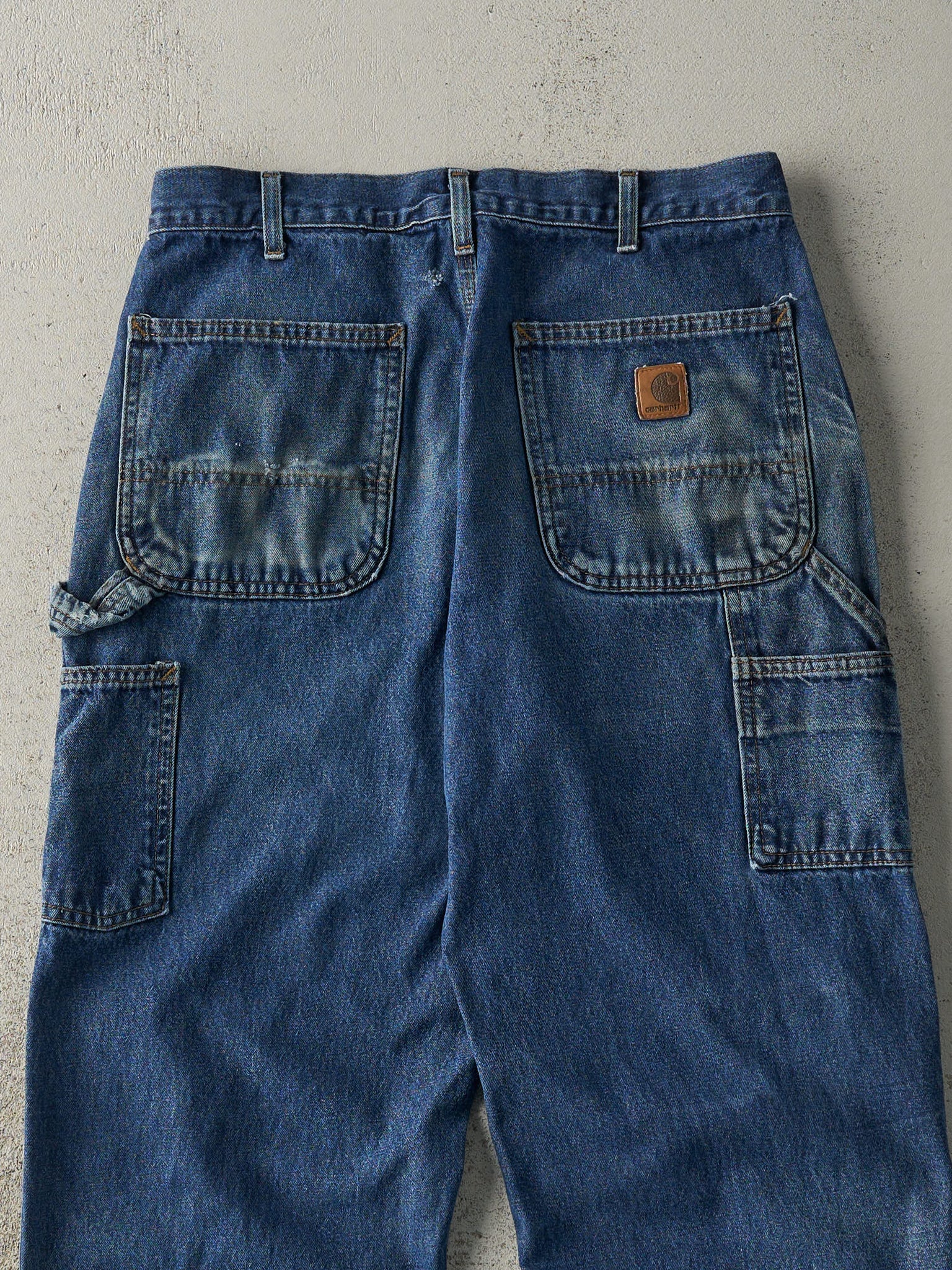 Vintage Y2K Dark Wash Carhartt Dungaree Fit Carpenter Jeans (31x29.5)