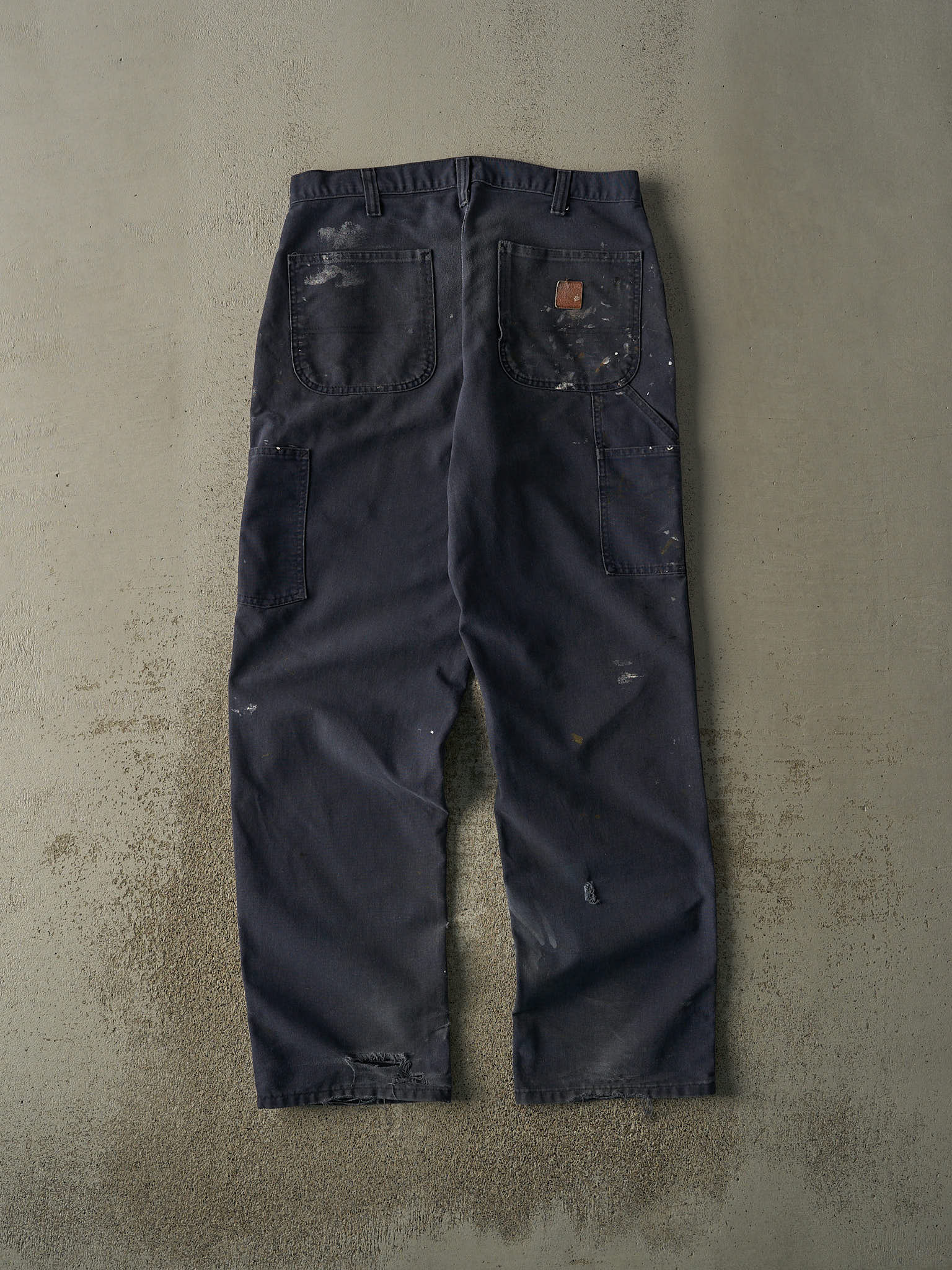 Vintage 90s Faded Navy Blue Carhartt Carpenter Work Pants (33.5x32.5)