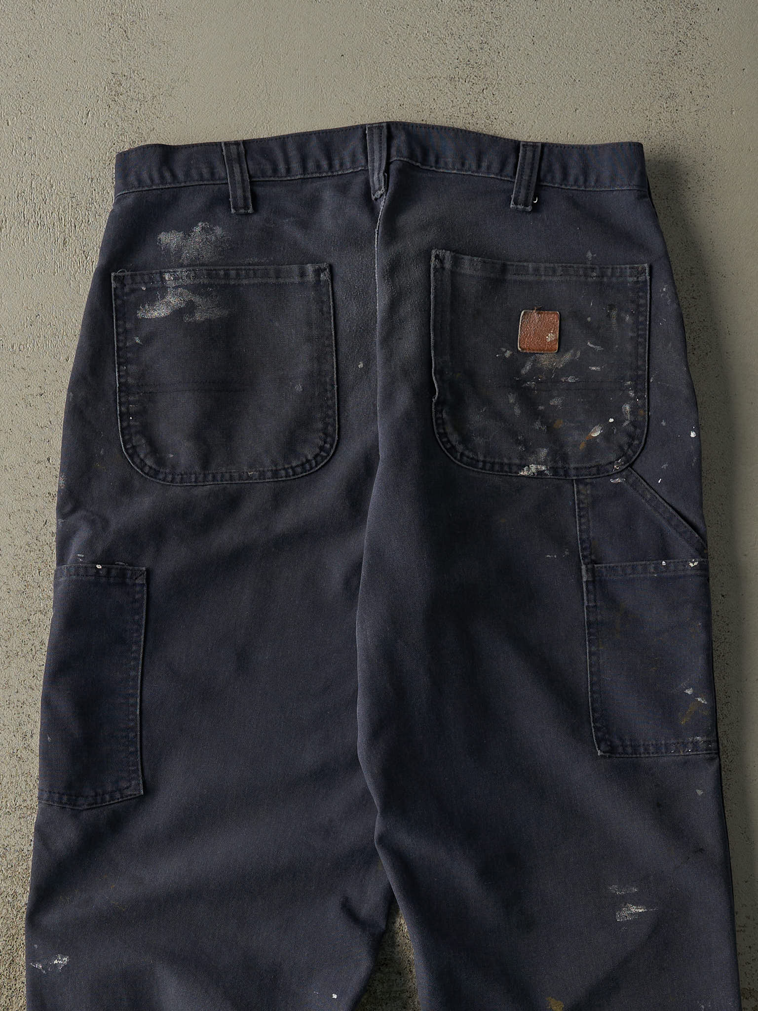 Vintage 90s Faded Navy Blue Carhartt Carpenter Work Pants (33.5x32.5)