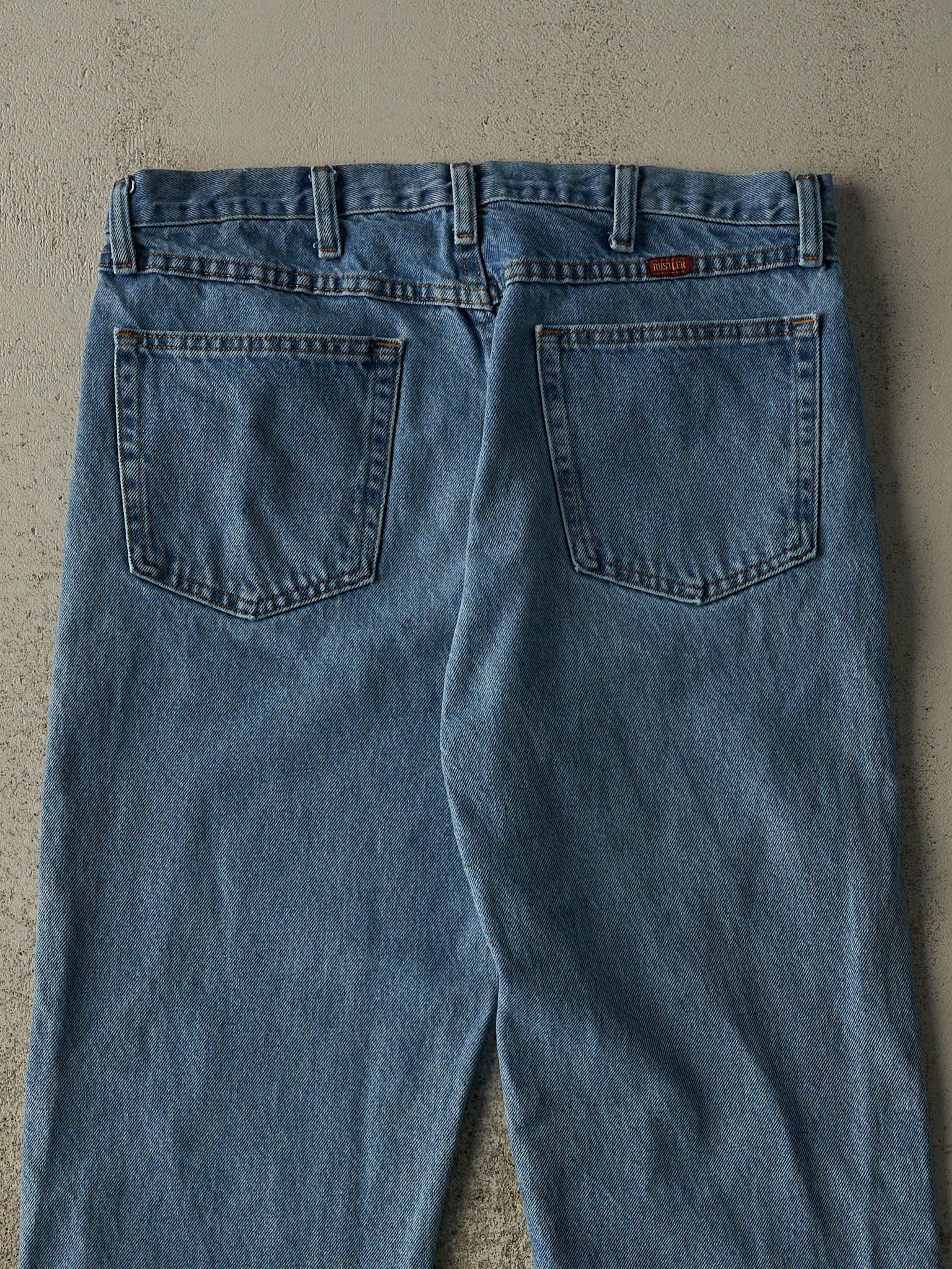 Vintage 90s Light Wash Rustler Jeans (34x29.5)