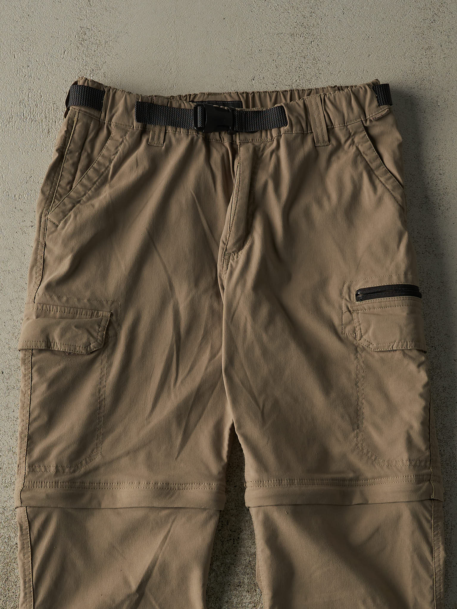 Vintage Y2K Beige BC Clothing Zip Off Cargo Hiking Pants (31x31.5)