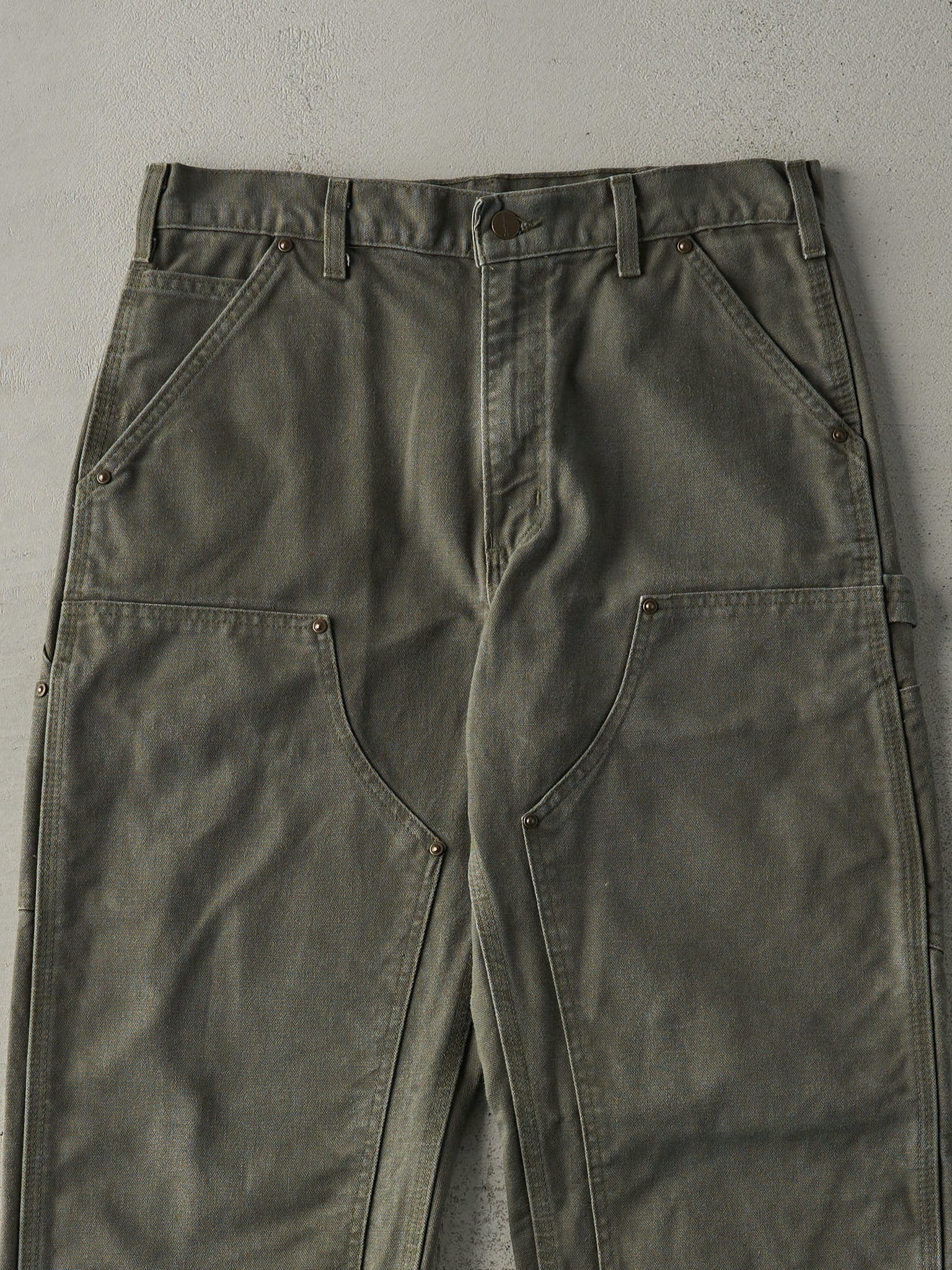 Vintage Y2K Green Carhartt Double Knee Carpenter Pants (31.5x33.5)