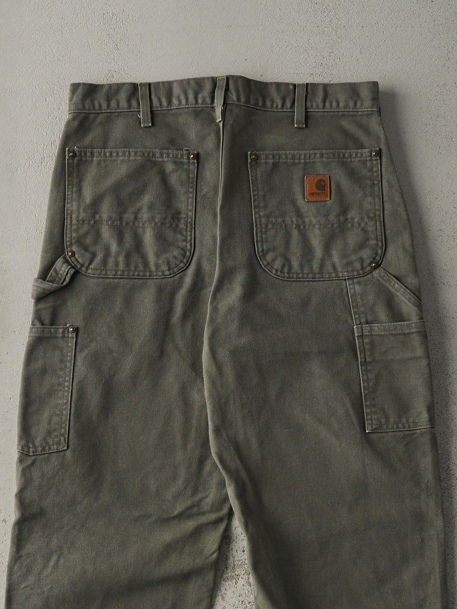 Vintage Y2K Green Carhartt Double Knee Carpenter Pants (31.5x33.5)