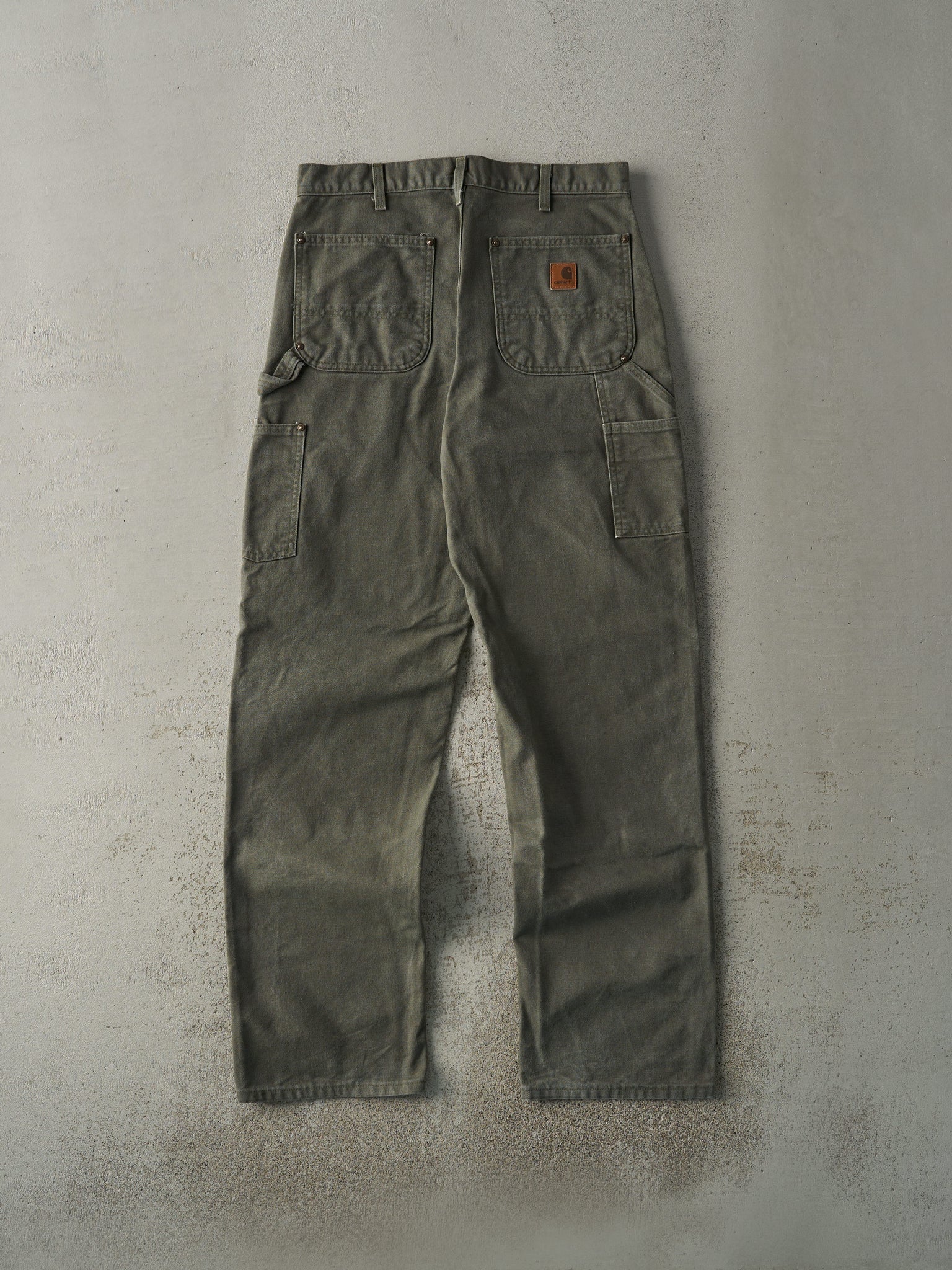 Vintage Y2K Green Carhartt Double Knee Carpenter Pants (31.5x33.5)