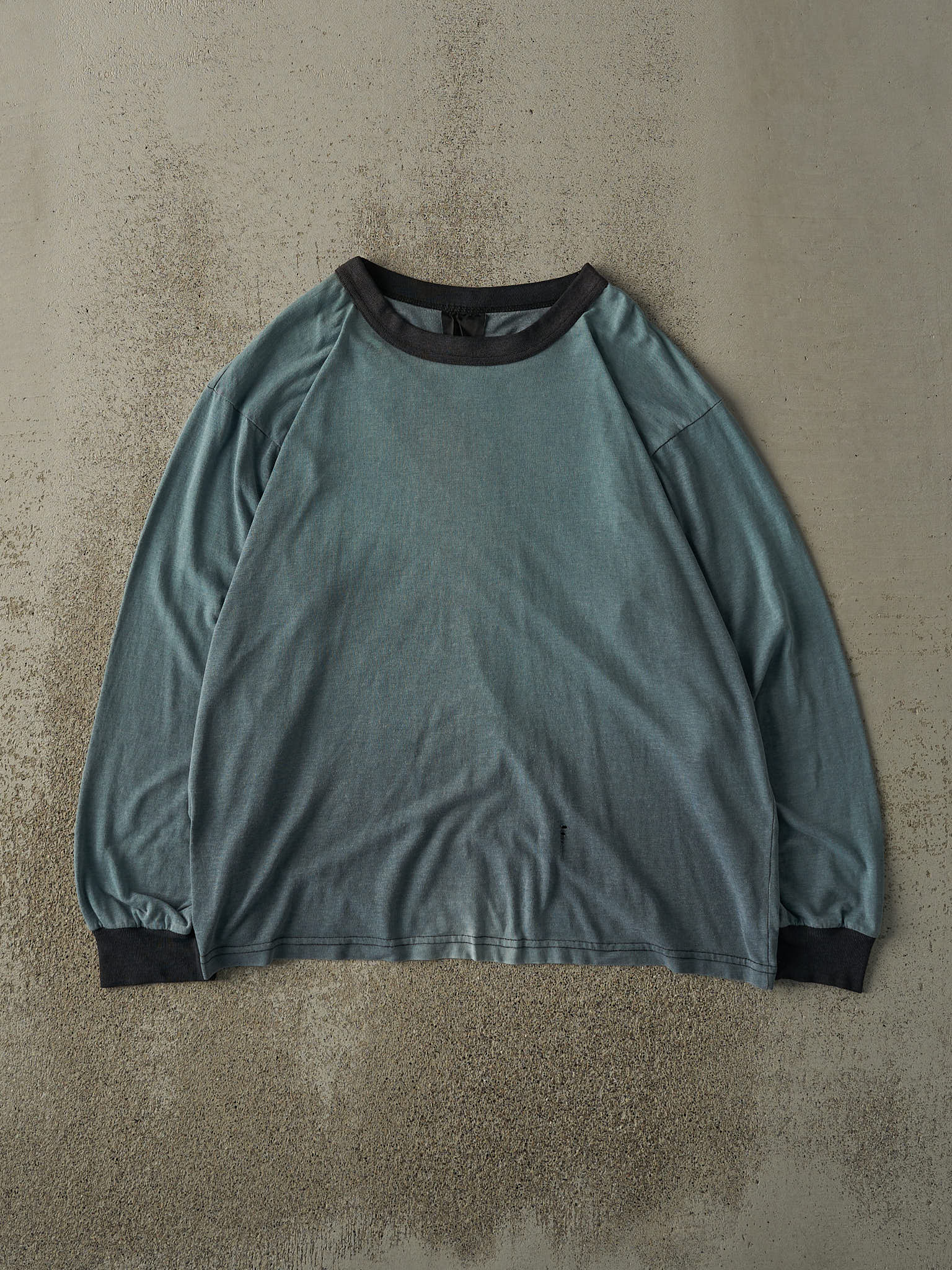 Vintage 90s Sun Faded Blue Blank Long Sleeve (M/L)