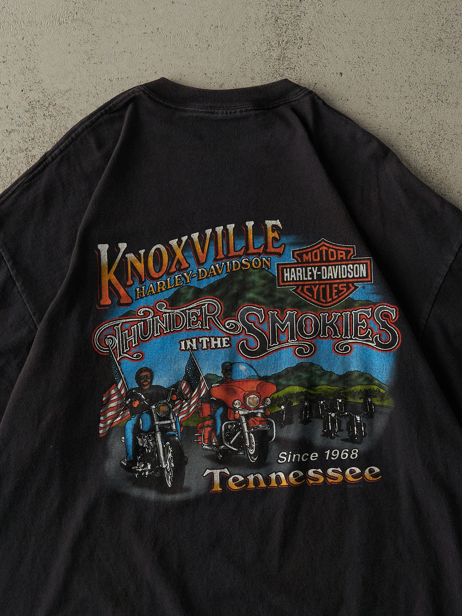 Vintage 08' Black Knoxville TN Harley Davidson Tee (XL/XXL)