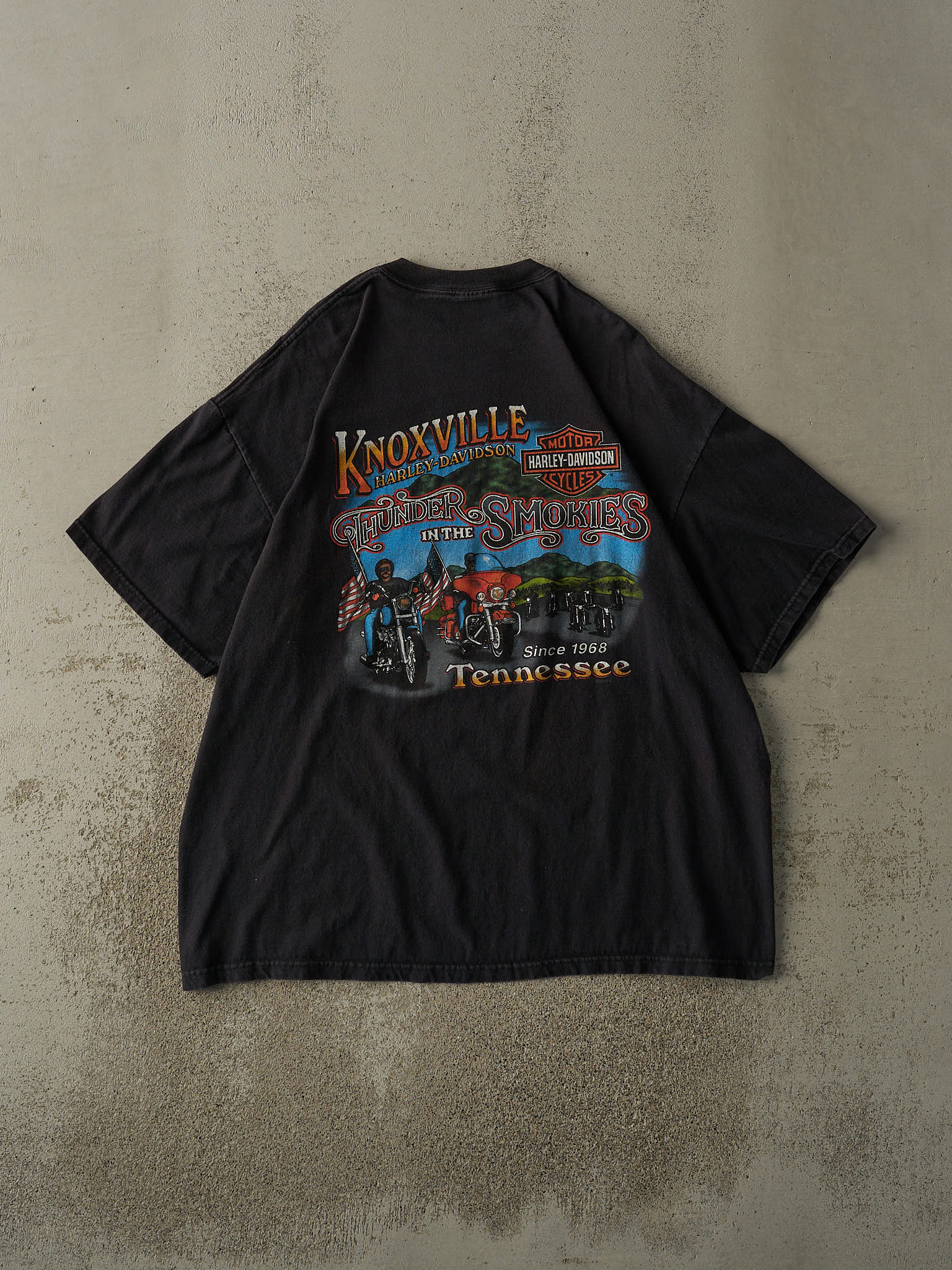 Vintage 08' Black Knoxville TN Harley Davidson Tee (XL/XXL)