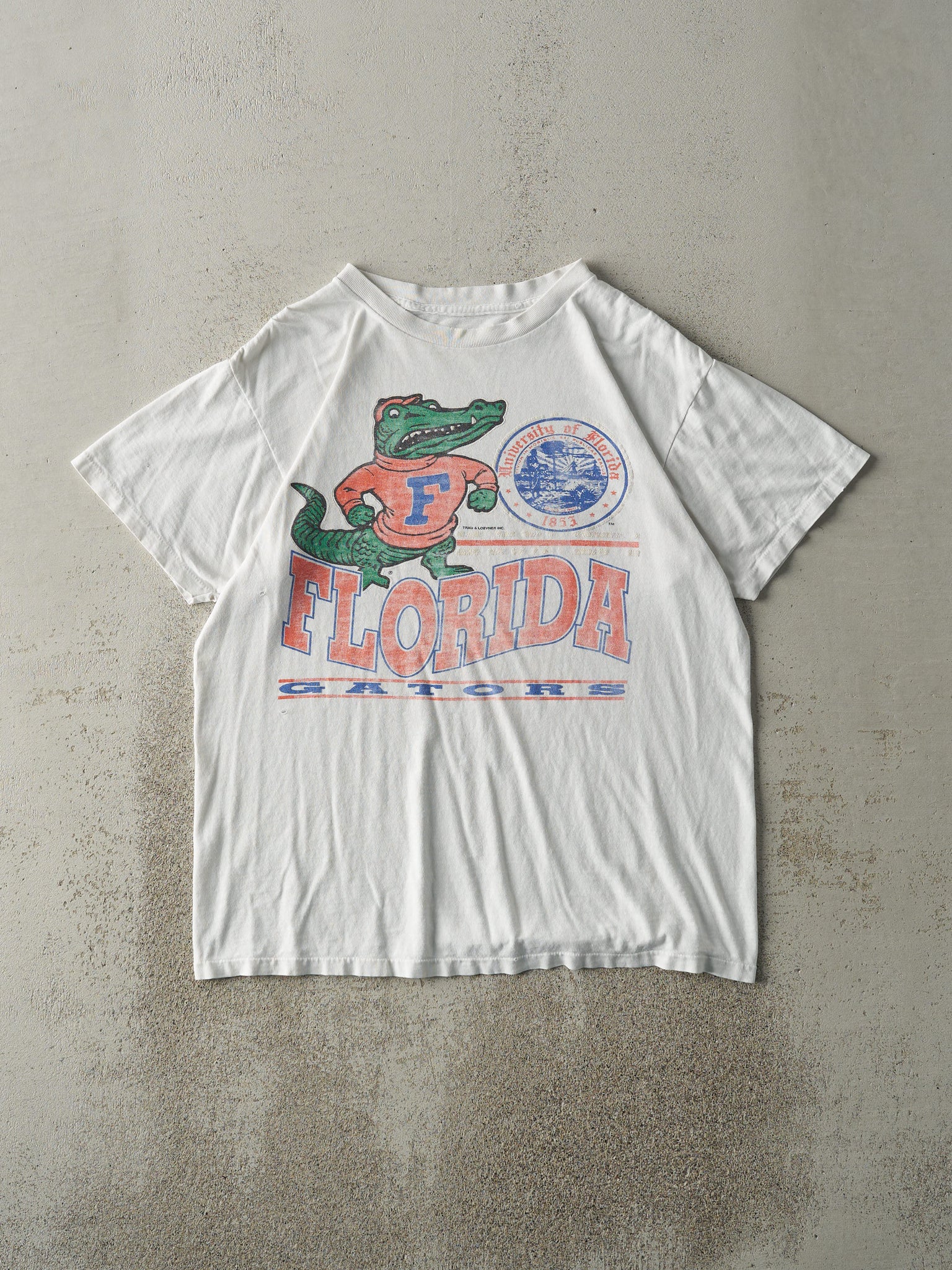 Vintage 80s White University of Florida Gators Single Stitch Tee (M)