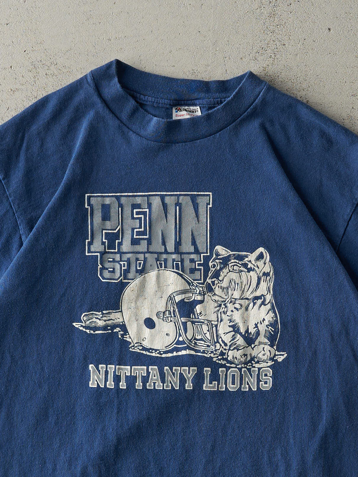 Vintage 80s Blue Penn State University Nittany Lions Single Stitch Tee (M)