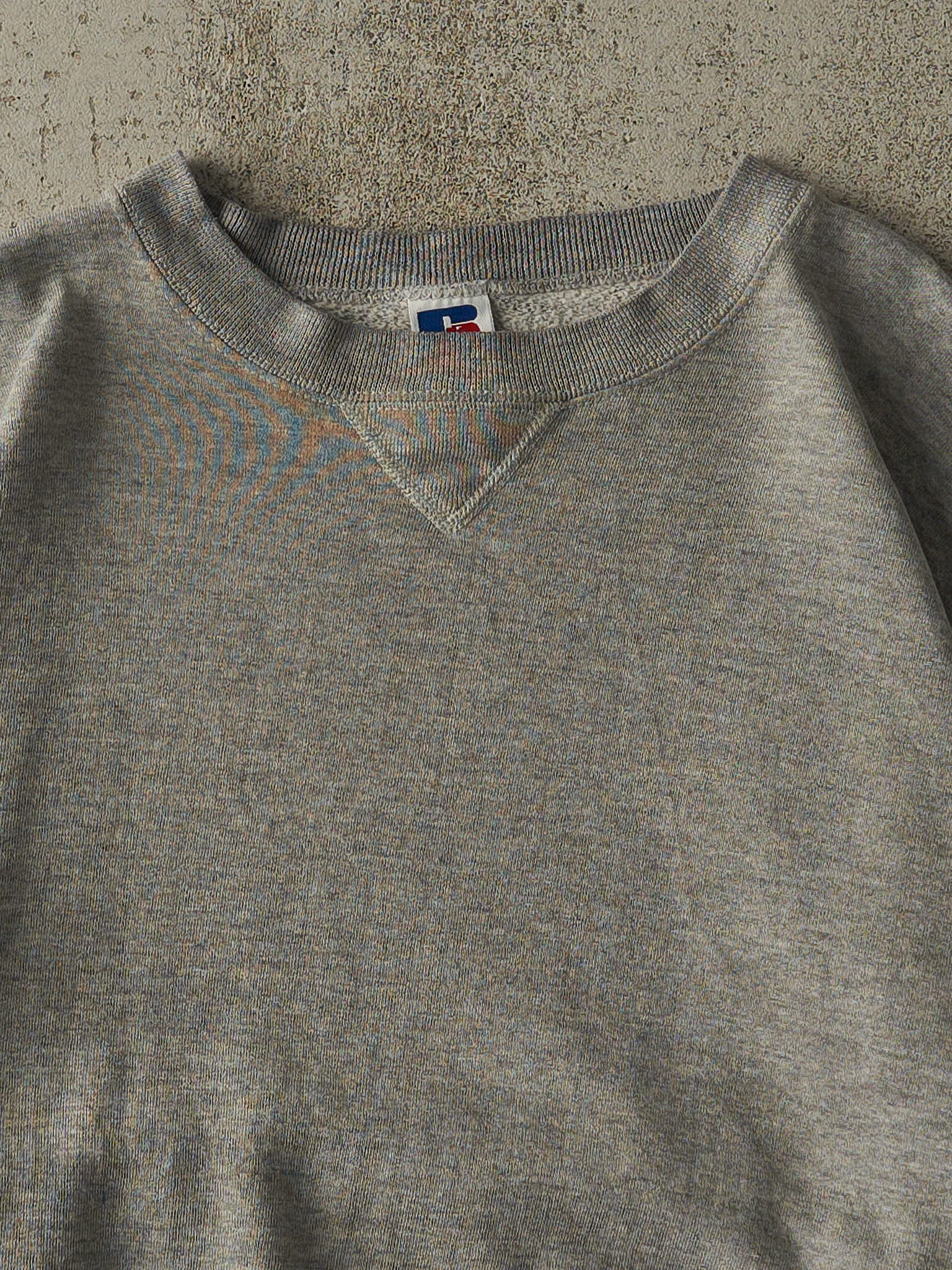 Vintage 90s Grey Blank Russell Athletic Boxy Crewneck (XL/XXL)