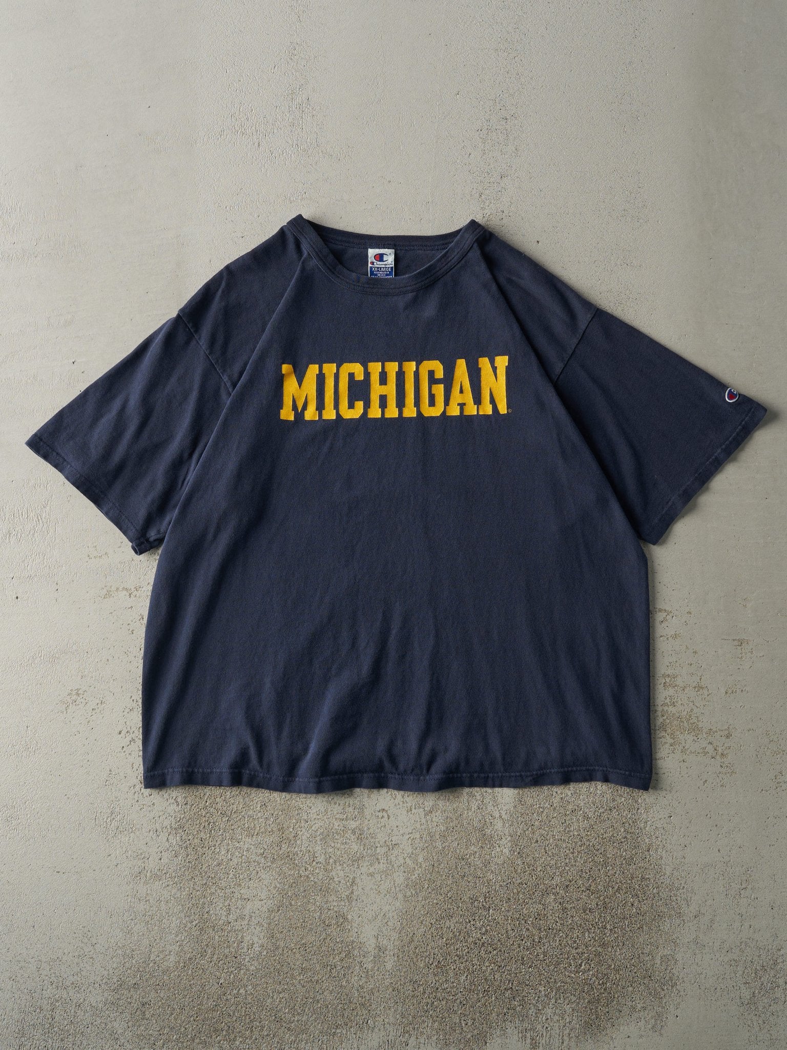 Vintage 90s Navy Blue University Of Michigan Tee (L/XL)