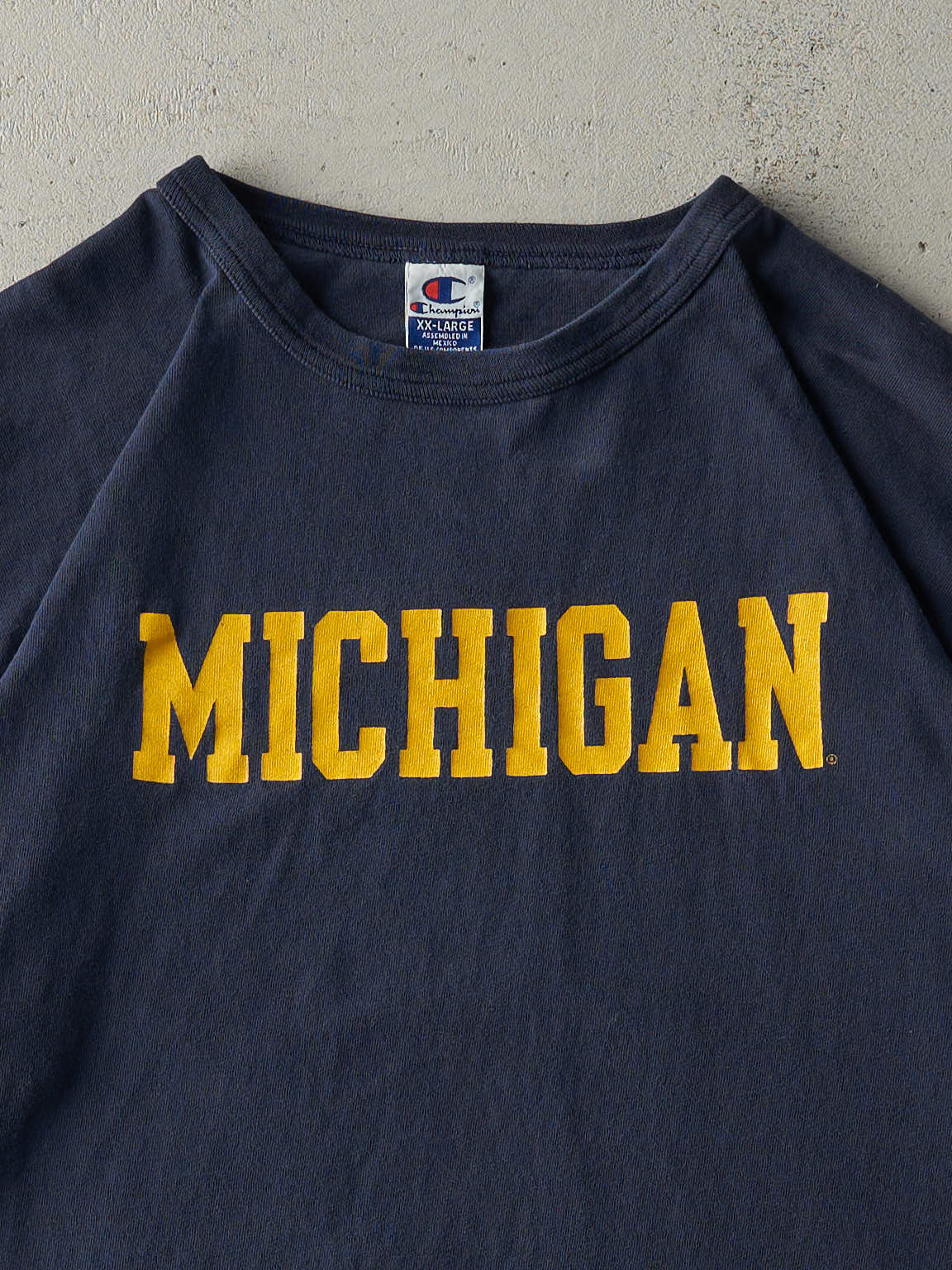 Vintage 90s Navy Blue University Of Michigan Tee (L/XL)