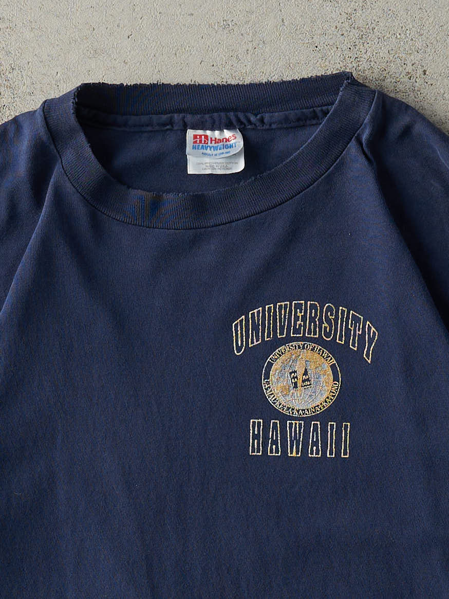 Vintage 90s Navy Blue University of Hawaii Single Stitch Tee (S)