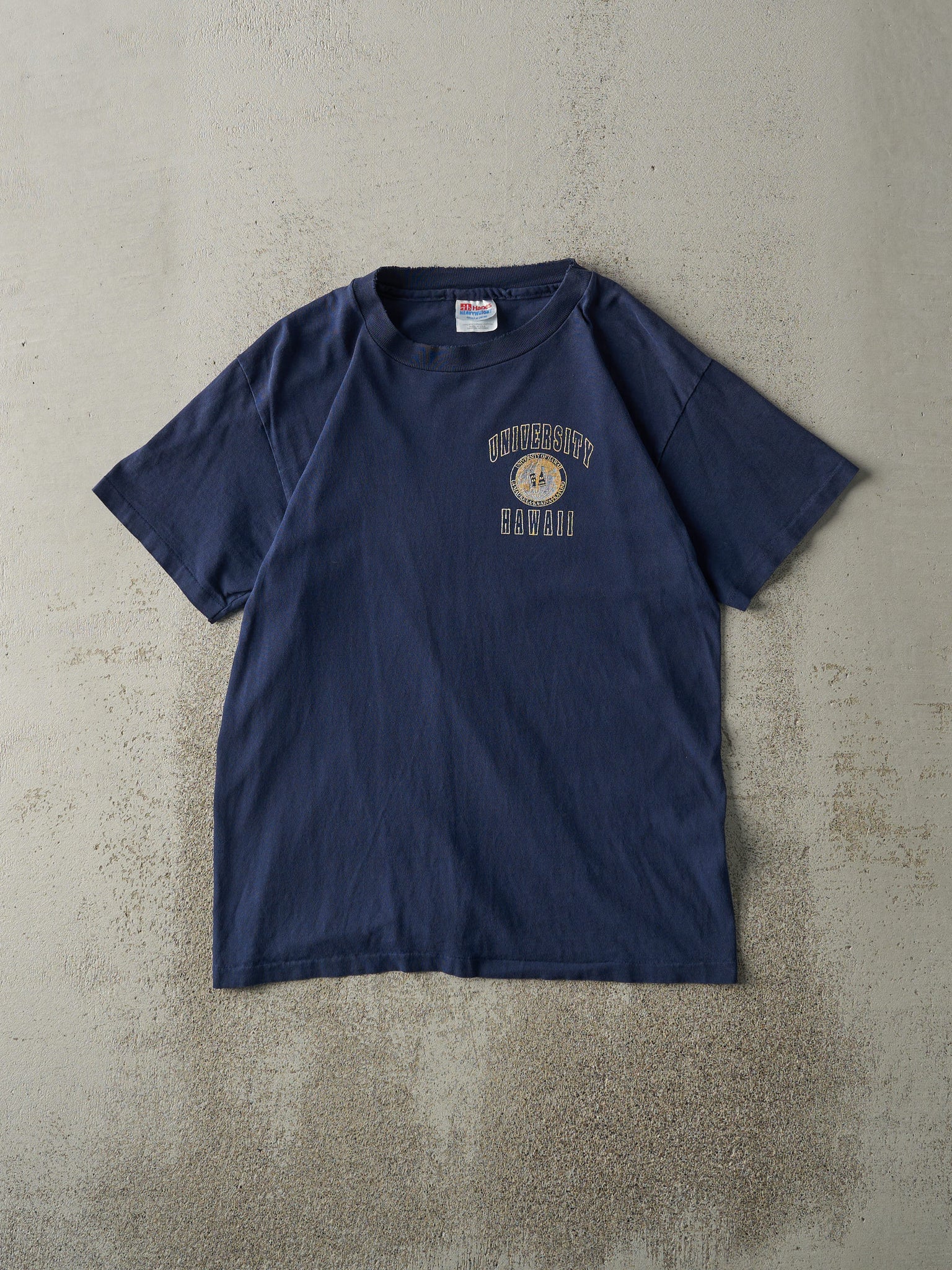 Vintage 90s Navy Blue University of Hawaii Single Stitch Tee (S)