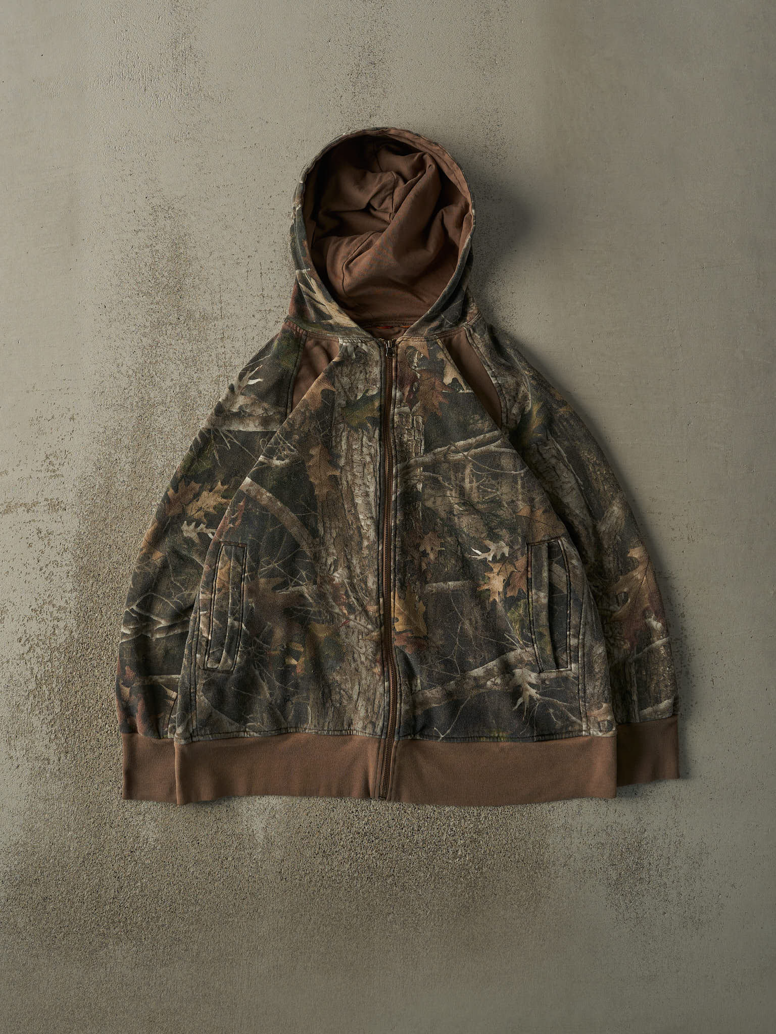 Vintage Y2K Camo SHE Zip Up Hoodie (L/XL)