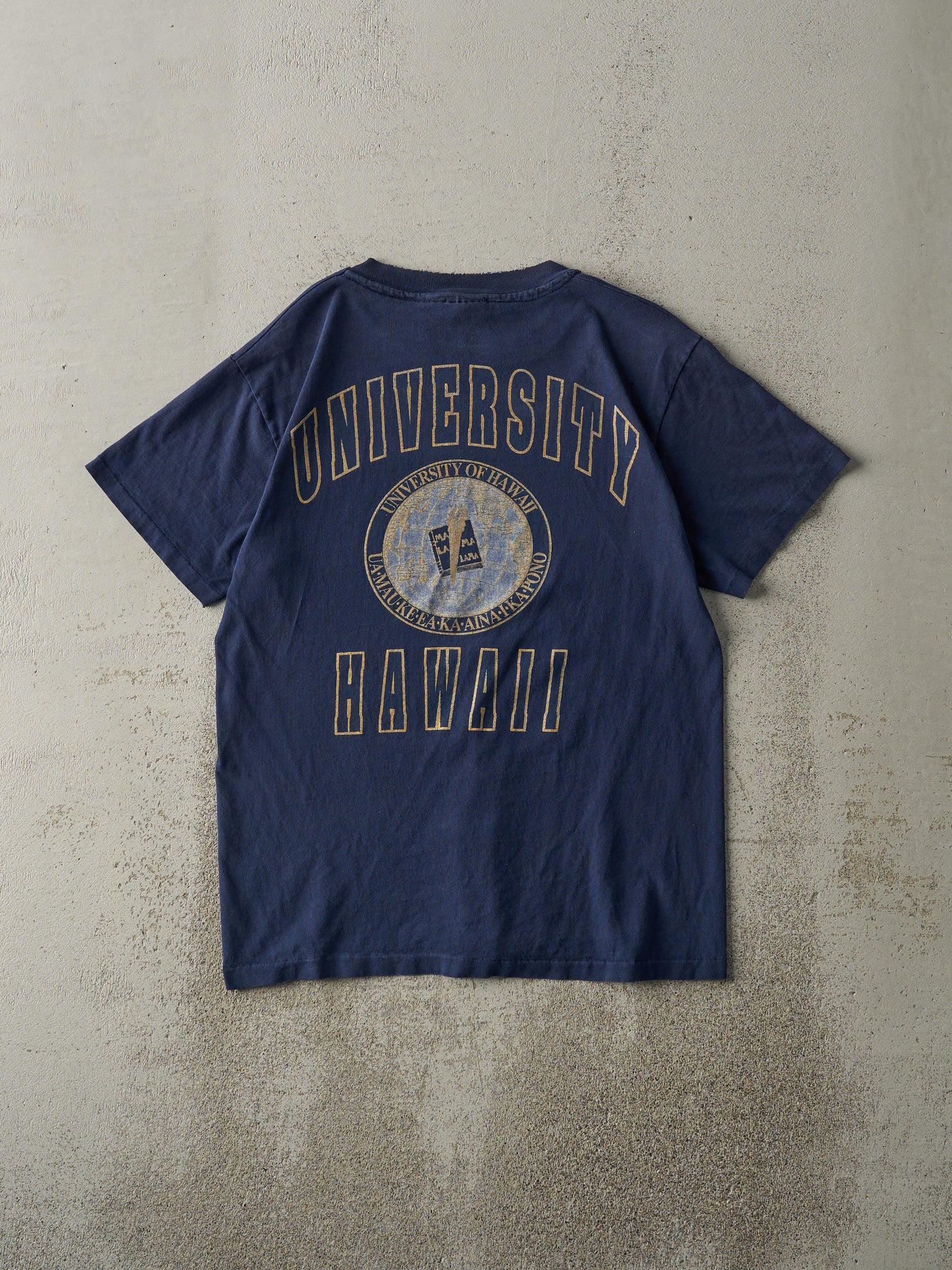 Vintage 90s Navy Blue University of Hawaii Single Stitch Tee (S)