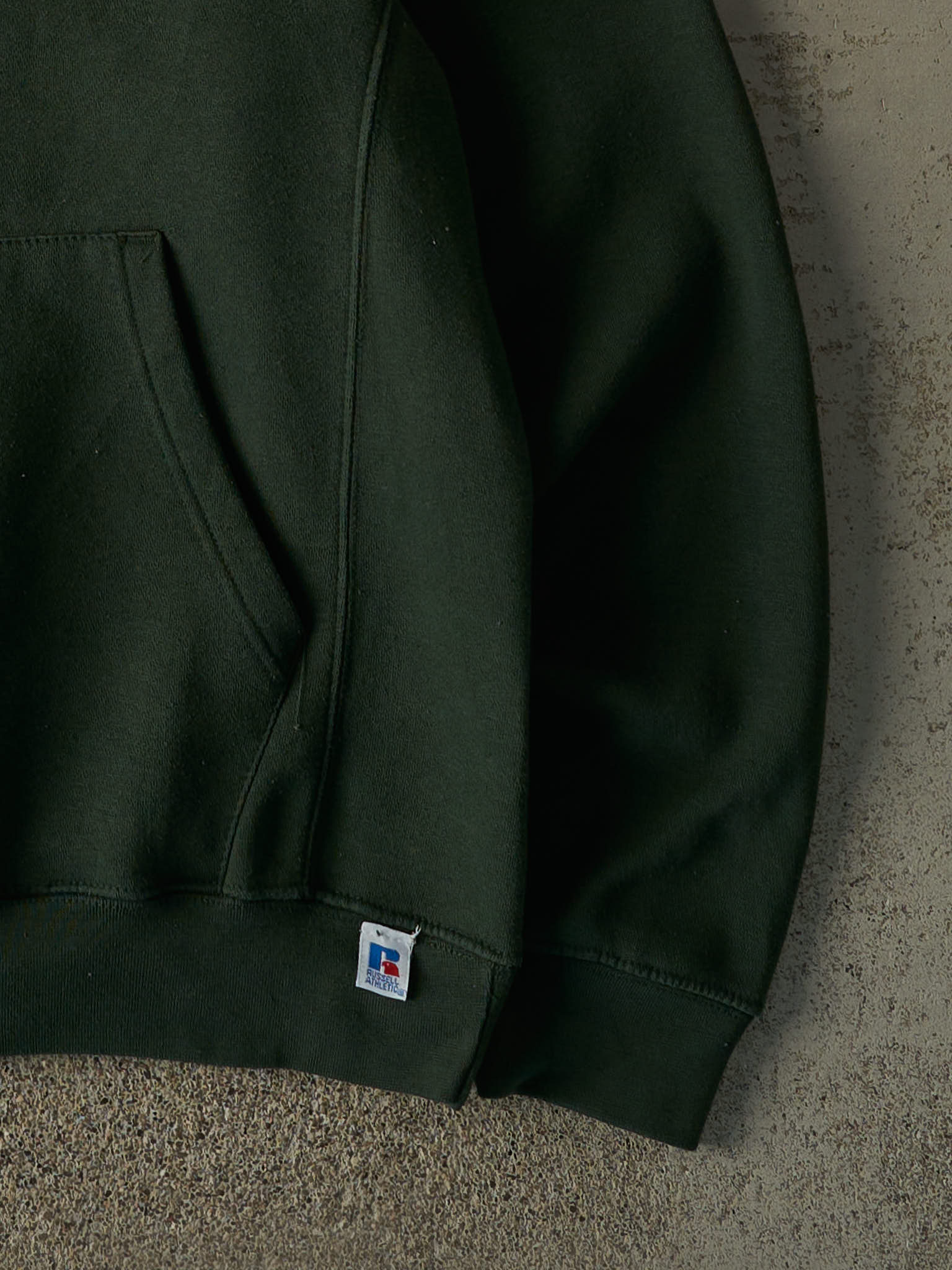 Vintage Y2K Green Blank Russell Athletic Hoodie (M/L)
