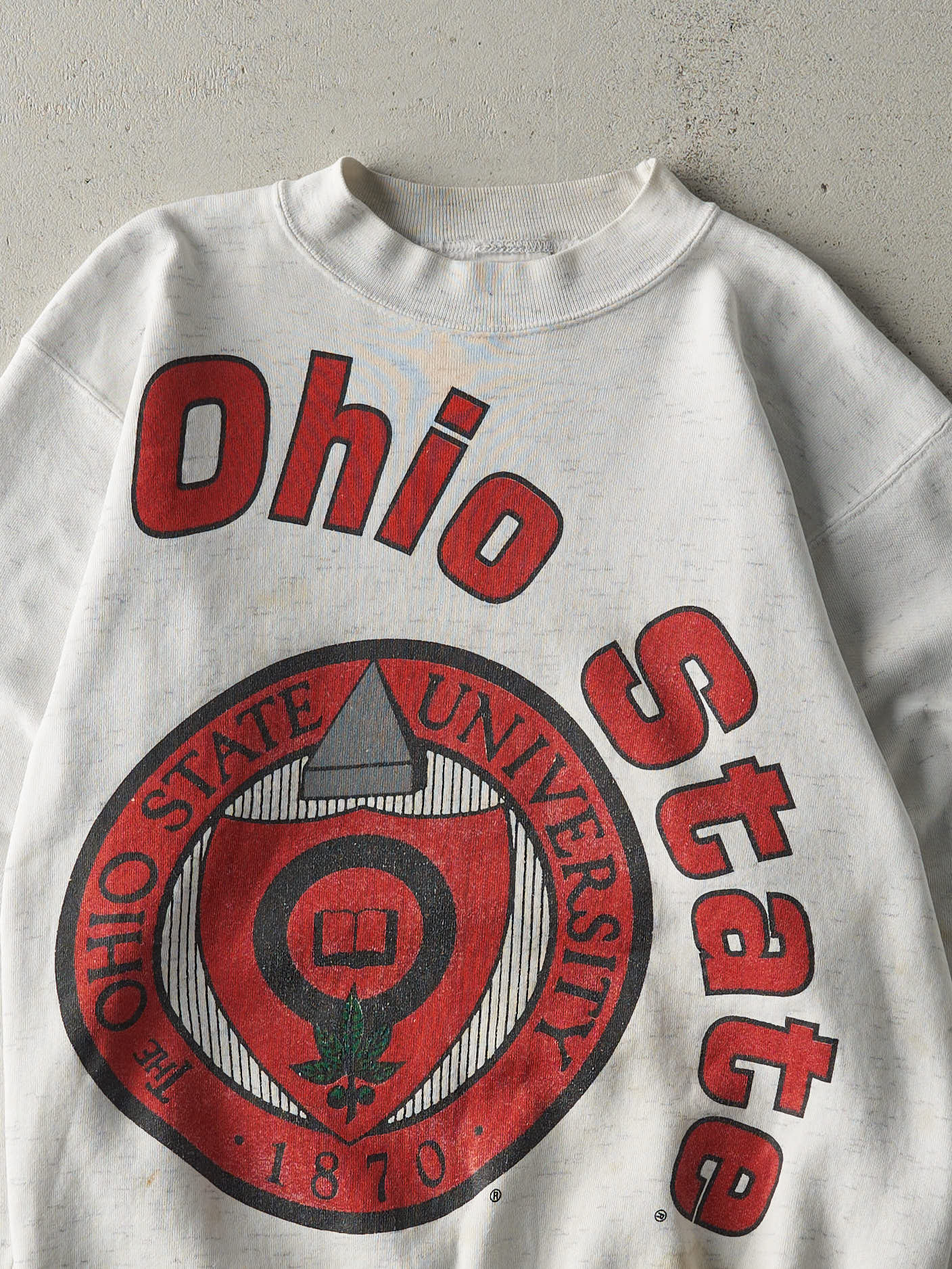 Vintage 90s Heather Grey The Ohio State University Crewneck (M)