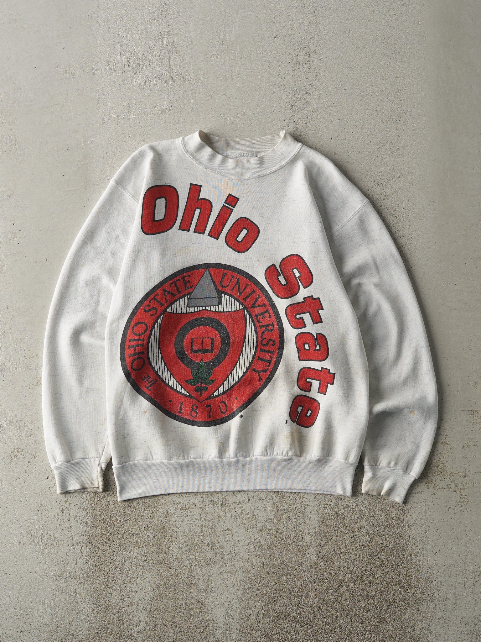 Vintage 90s Heather Grey The Ohio State University Crewneck (M)