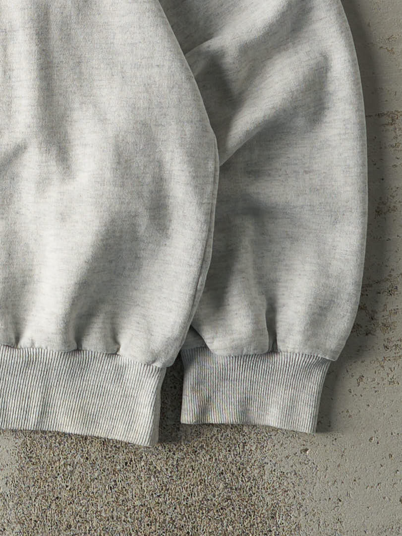 Vintage 90s Heather Grey Embroidered University of Waterloo Boxy Crewneck (L)