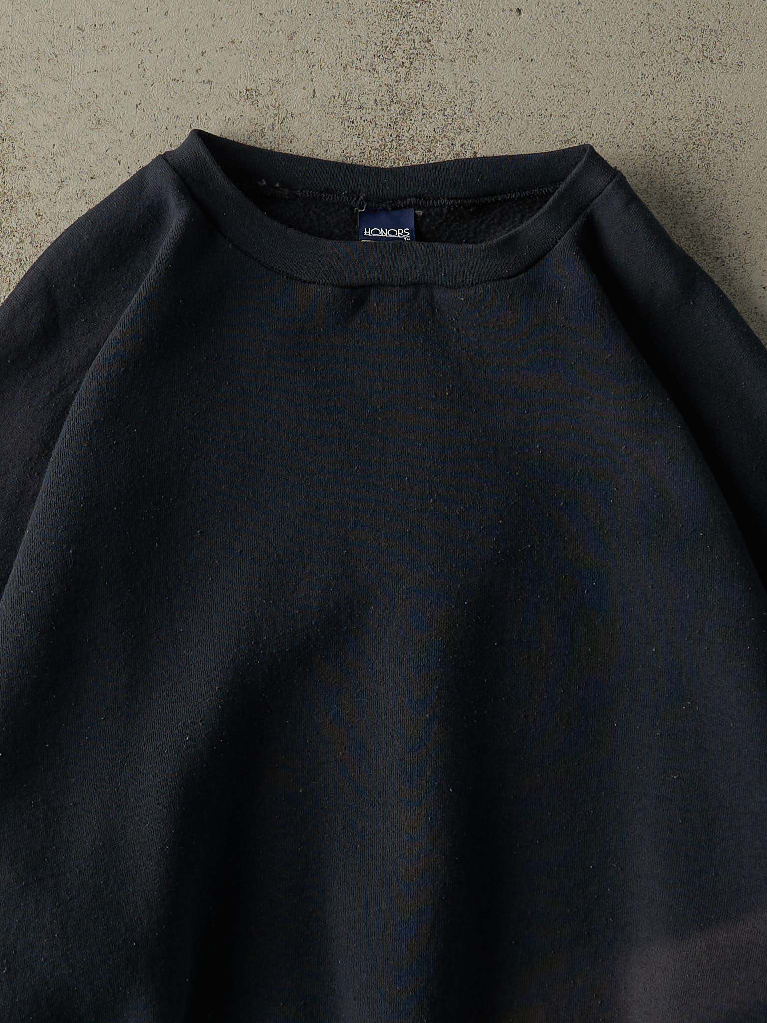 Vintage 90s Faded Black Blank Boxy Crewneck (XXL)