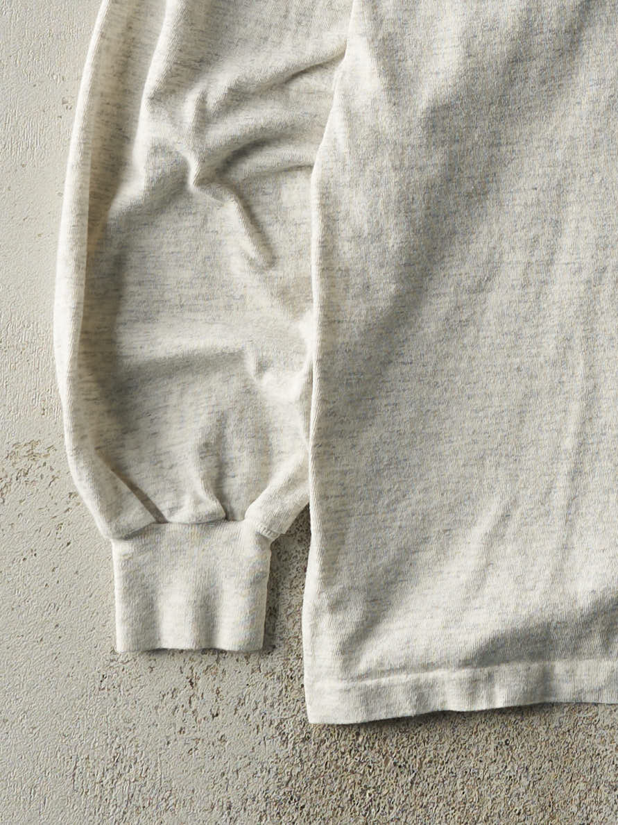 Vintage 90s Heather Grey Australian National University Long Sleeve (L/XL)