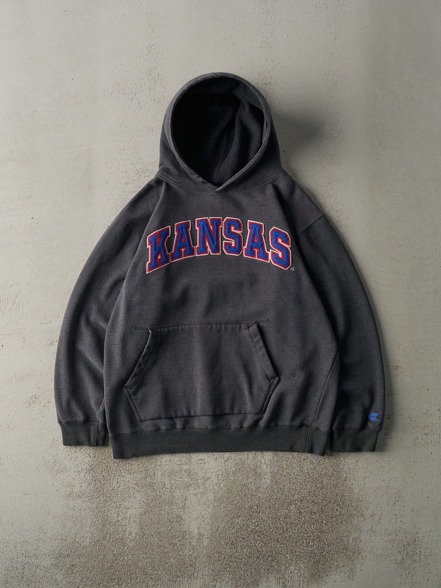 Vintage Y2K Charcoal Grey Kansas State University Hoodie (M/L)