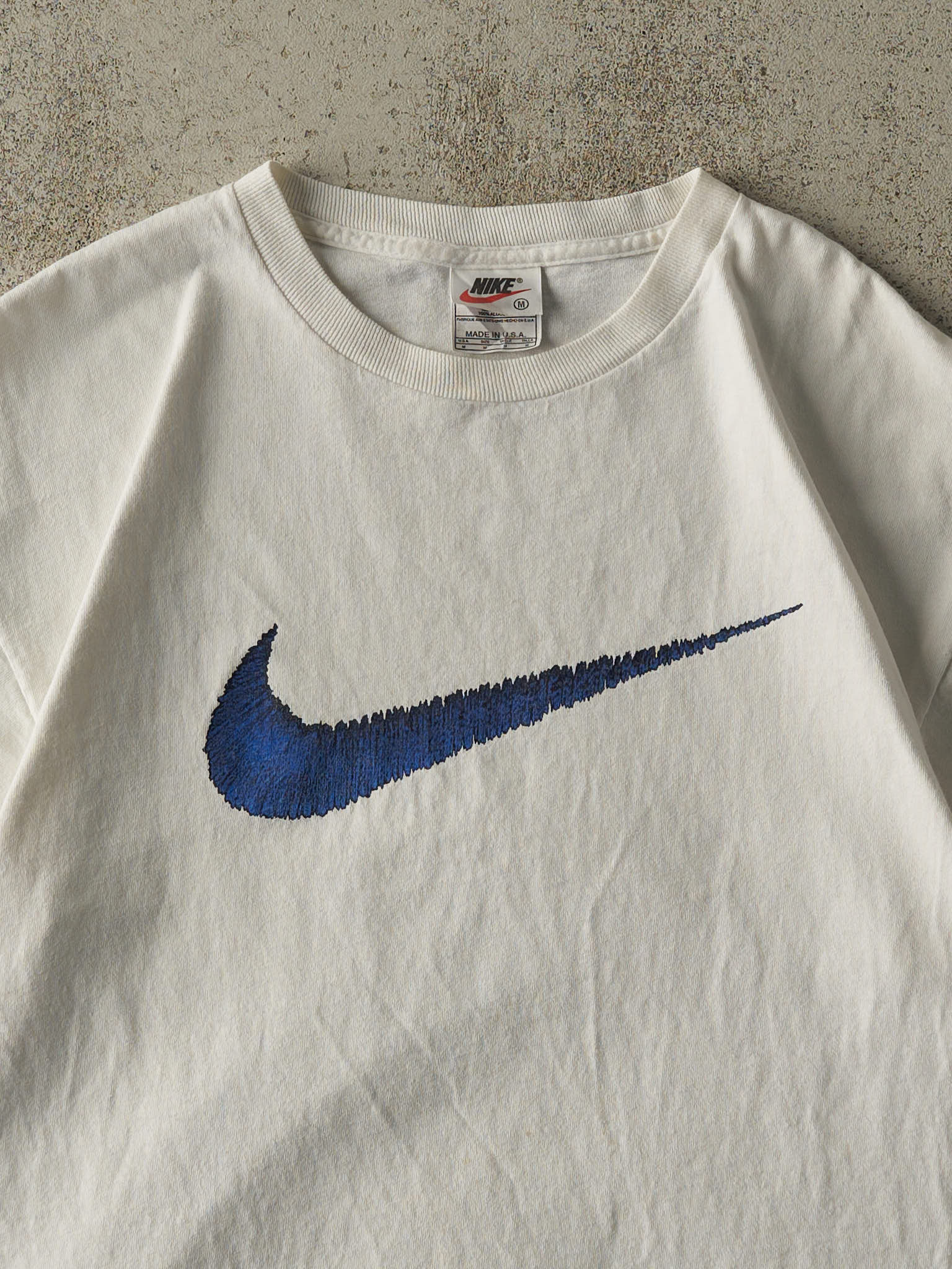 Vintage 90s White Nike Swoosh Logo Tee (M/L)