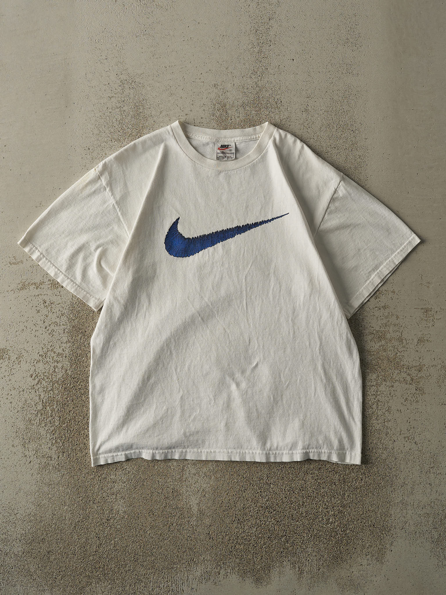 Vintage 90s White Nike Swoosh Logo Tee (M/L)