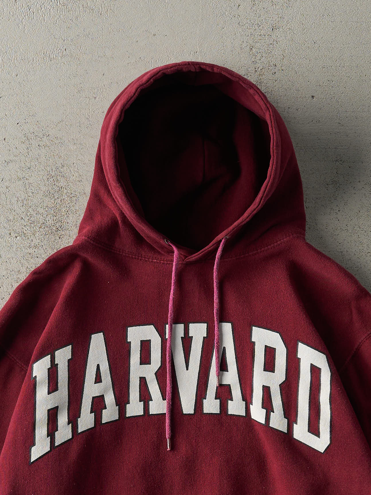 Vintage Y2K Burgundy Harvard University Hoodie (S/M)