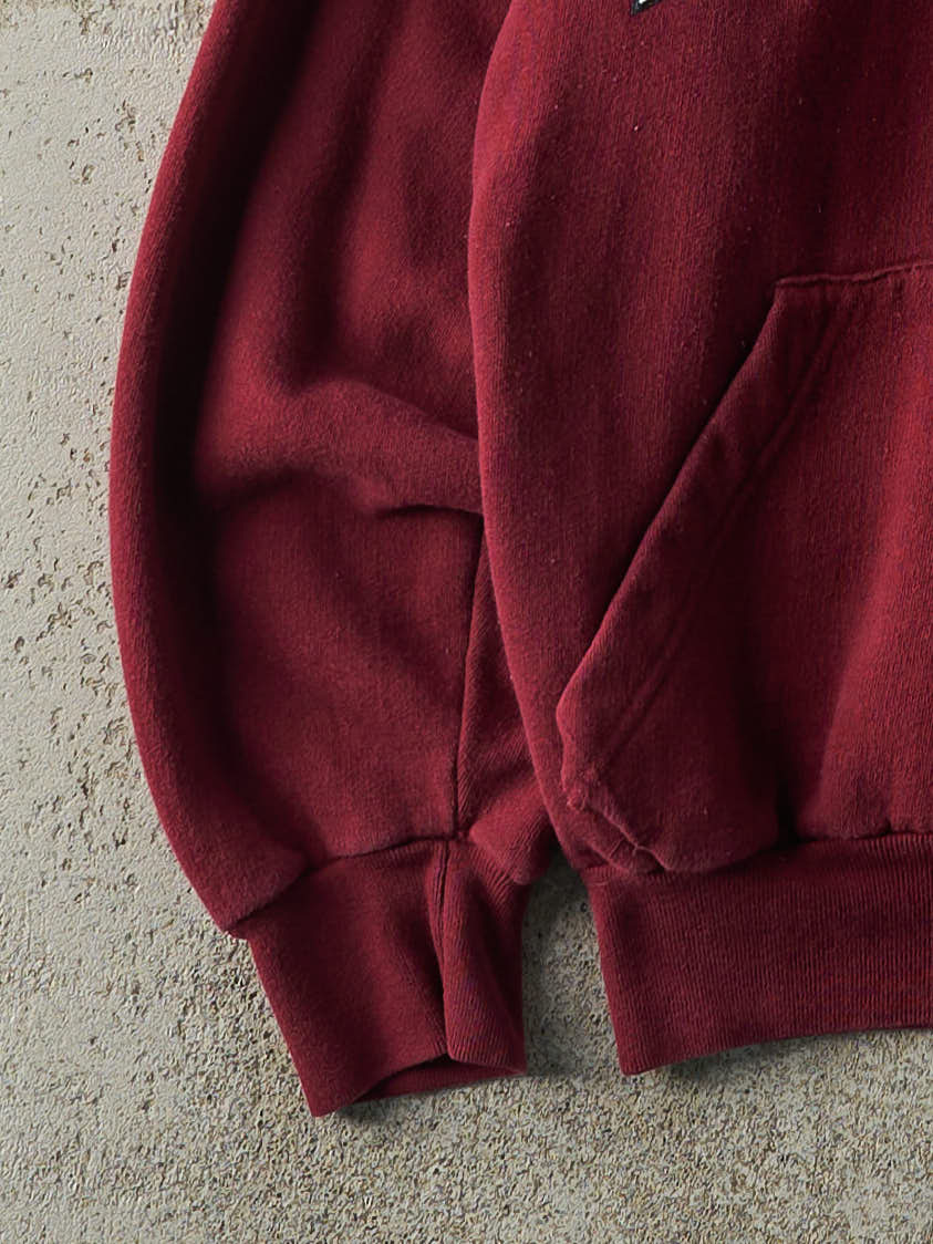 Vintage Y2K Burgundy Harvard University Hoodie (S/M)