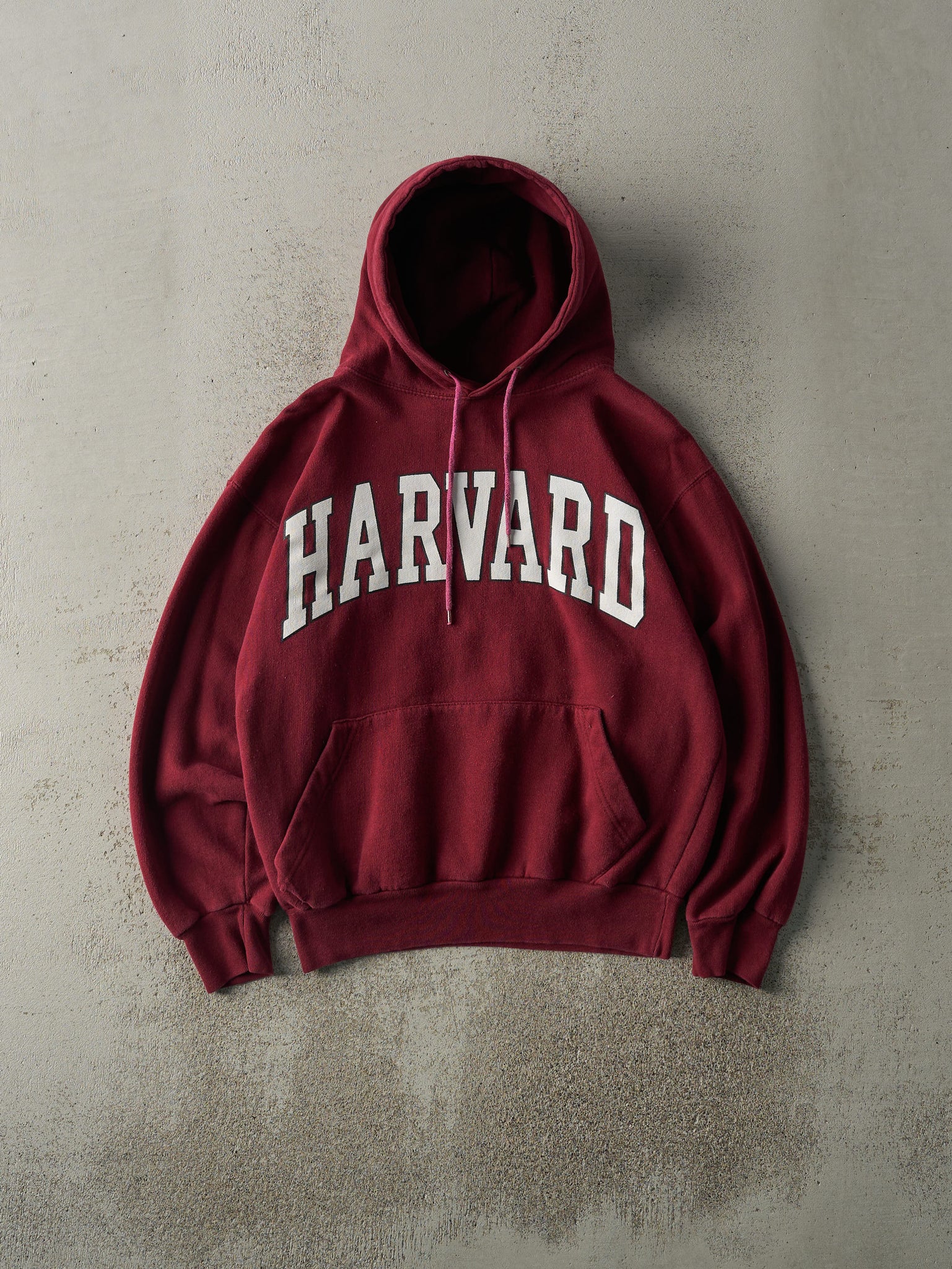 Vintage Y2K Burgundy Harvard University Hoodie (S/M)