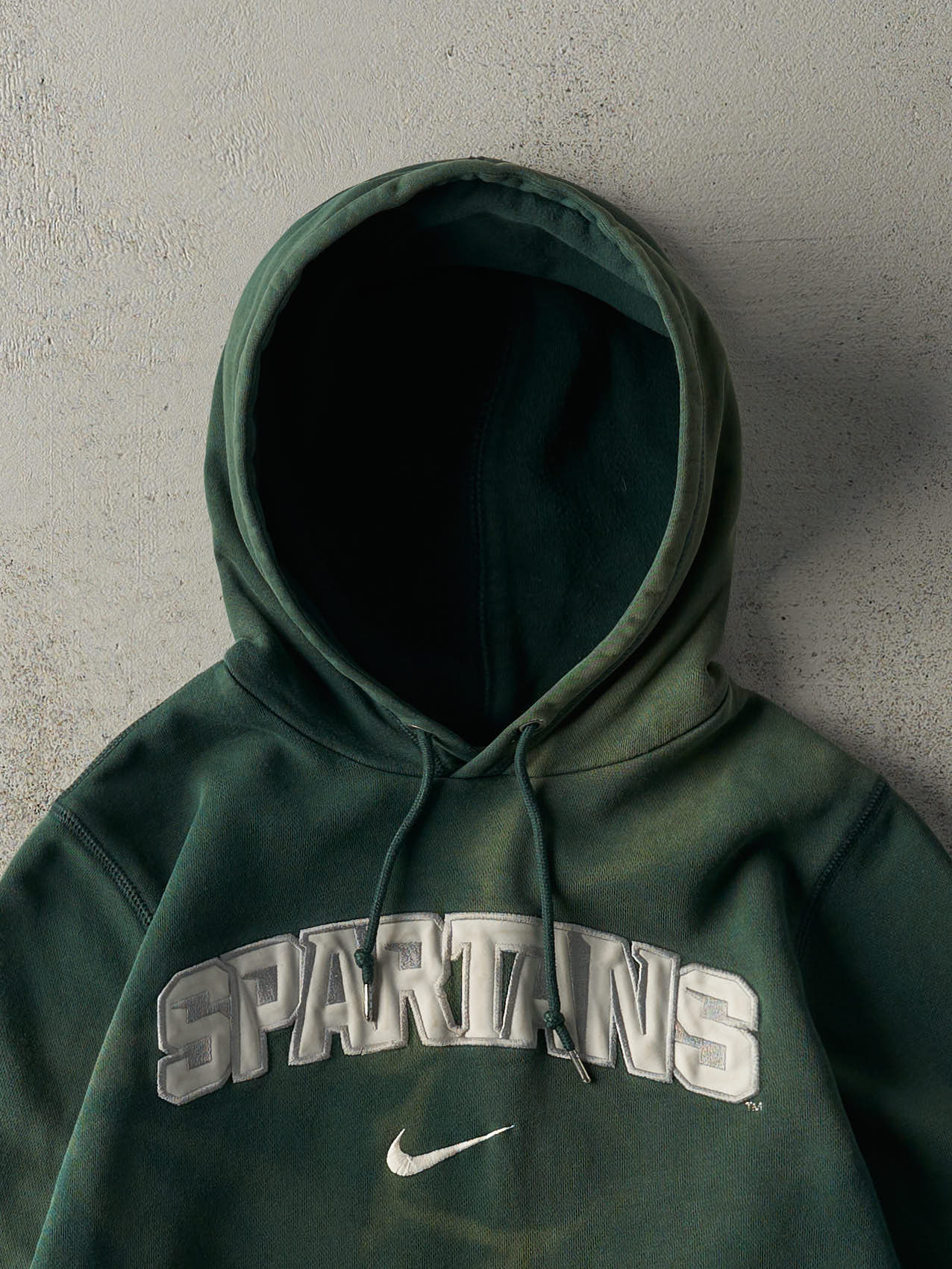 Vintage Y2K Sun Faded Green Michigan State Spartans Nike Hoodie (S)