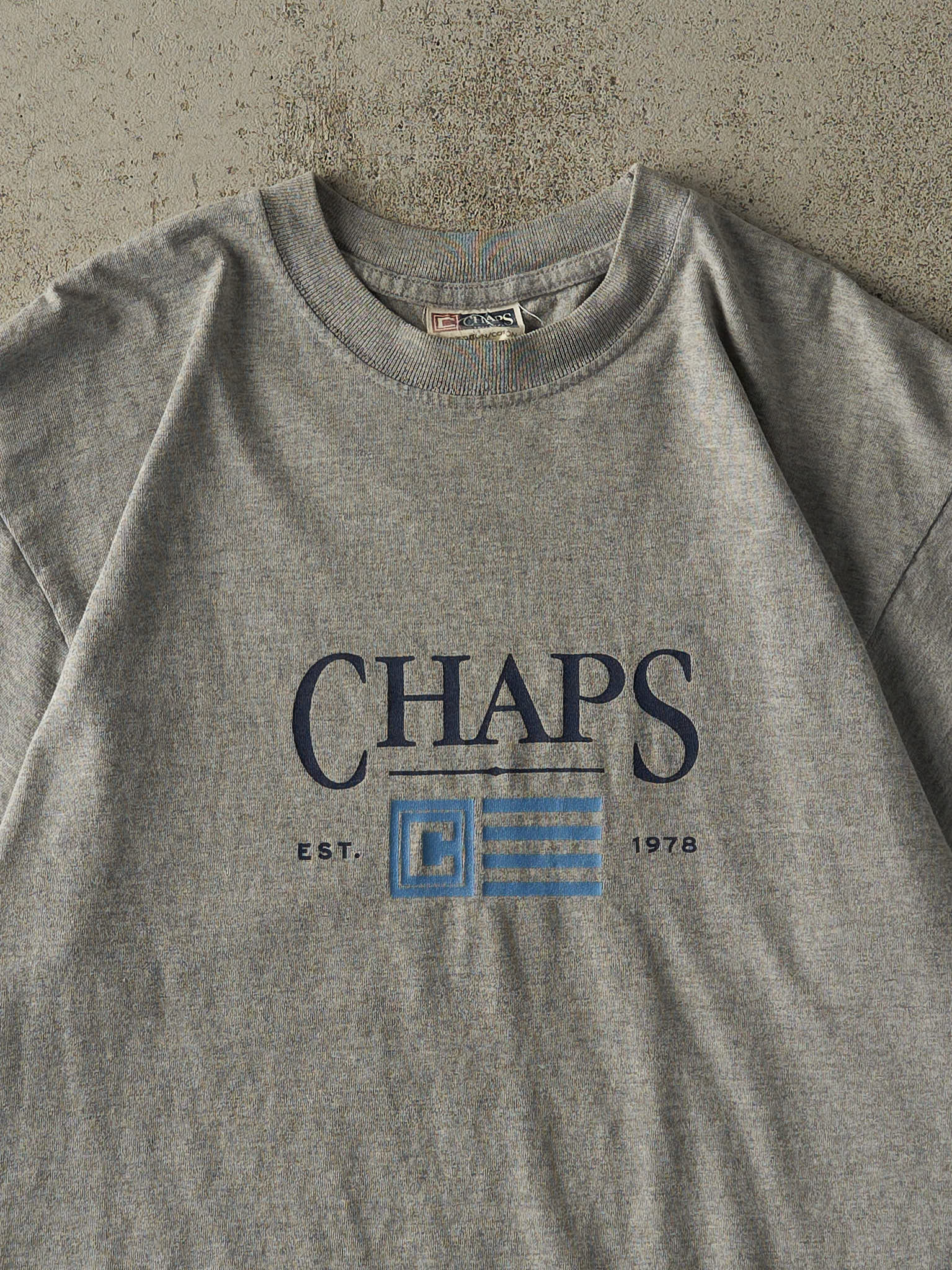 Vintage Y2K Grey Chaps Ralph Lauren Tee (M/L)