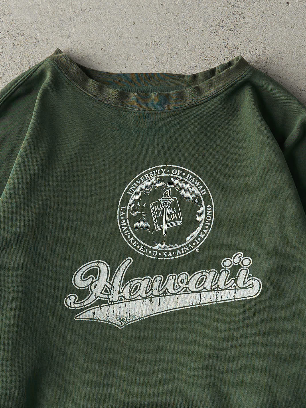 Vintage 90s Green University of Hawaii Crewneck (L)