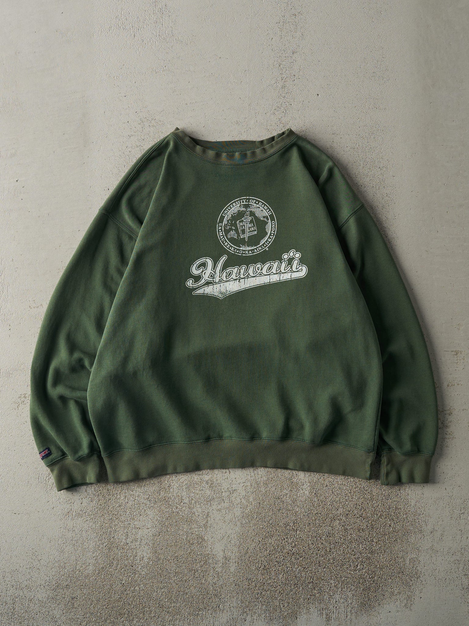 Vintage 90s Green University of Hawaii Crewneck (L)